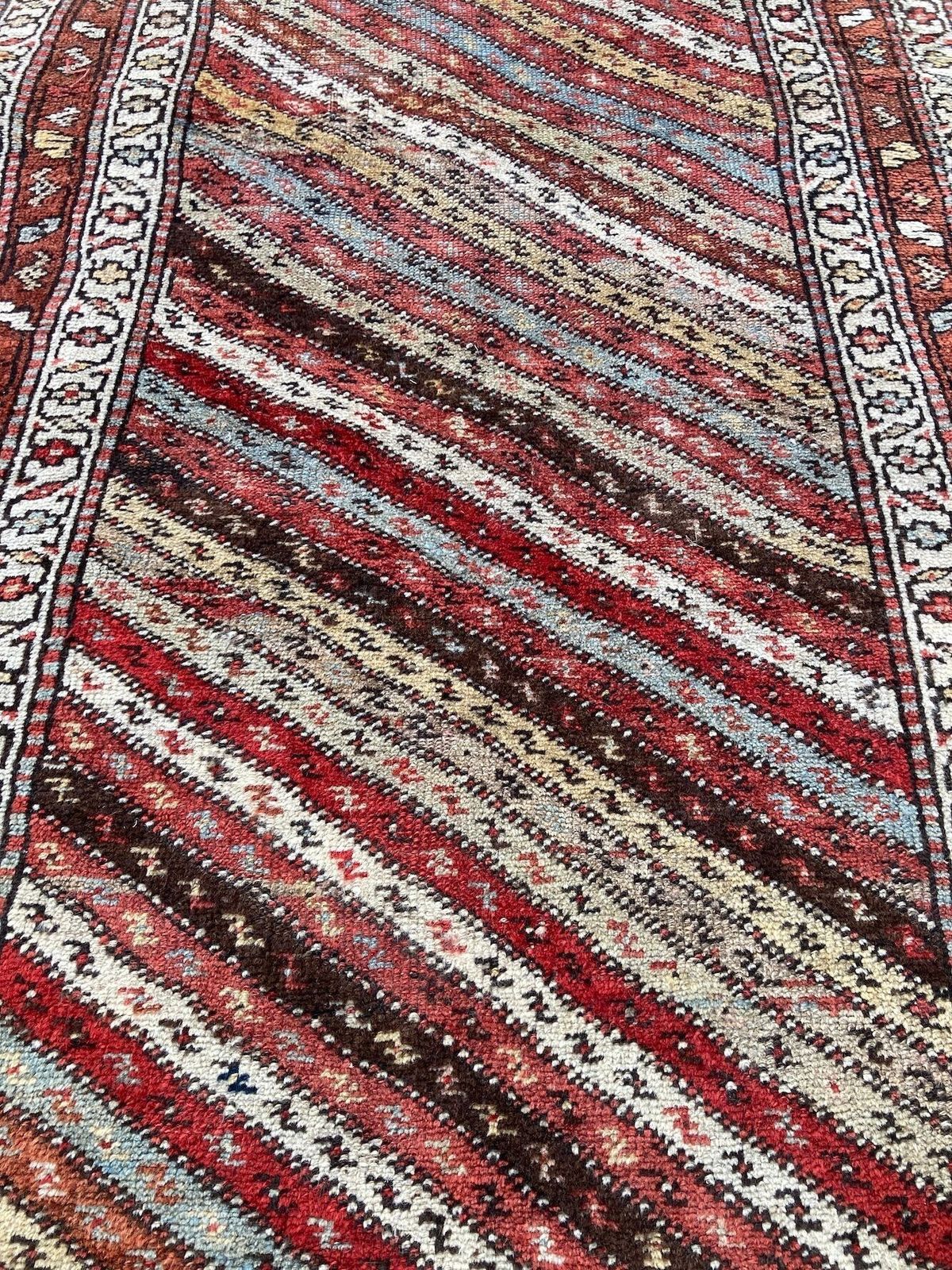 Antiek Koerdisch loper 2,63m x 1,09m photo vintage
