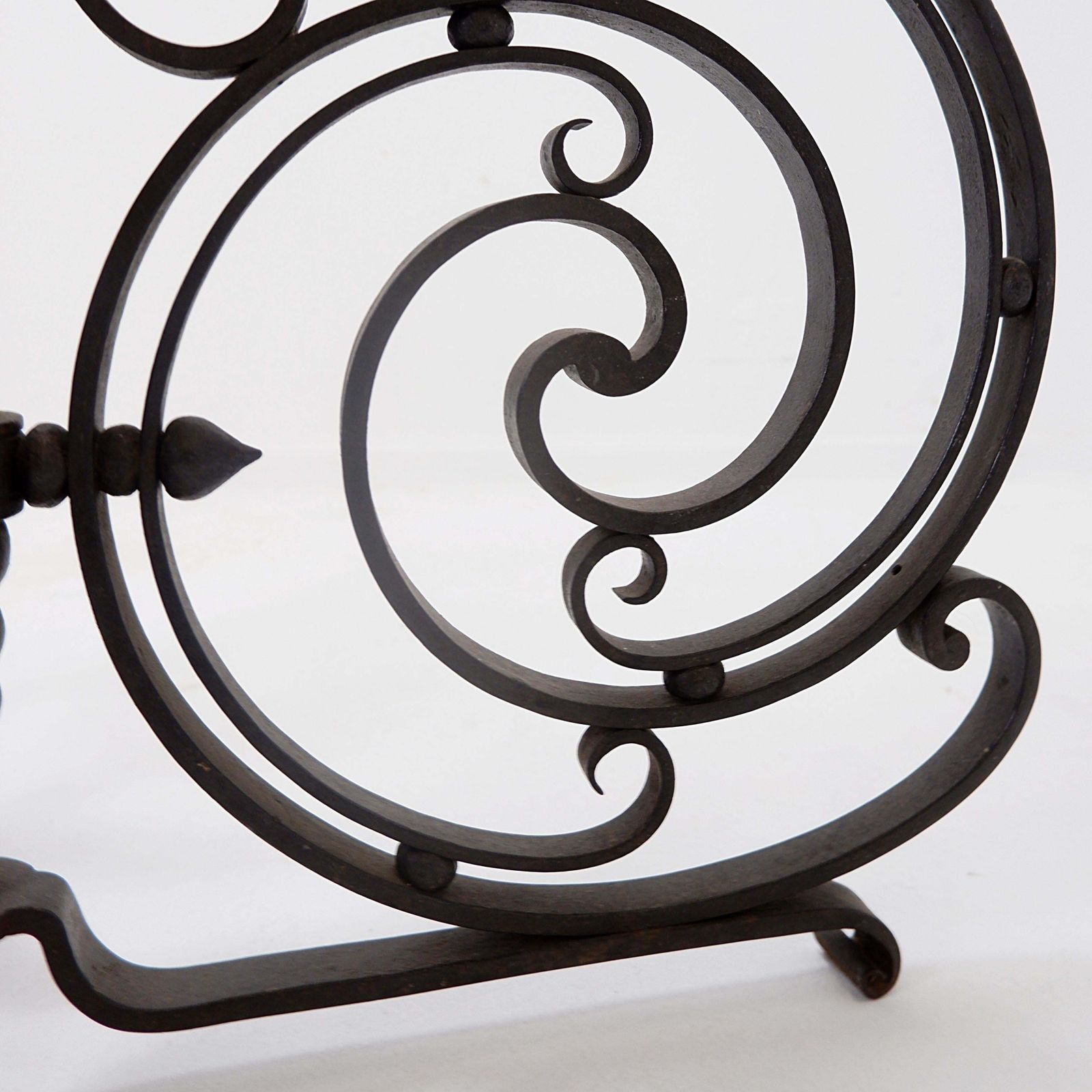 photo furniture Art Nouveau Wrought Iron Tripod Floor Candlestick   Torchère