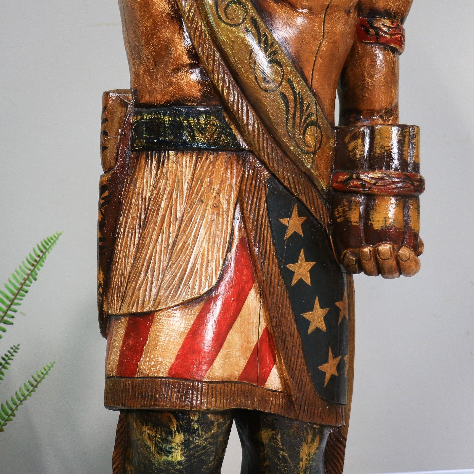Cigar Store Indian Tobacco Advertisement Hand Carved Large 124cm photo vintage