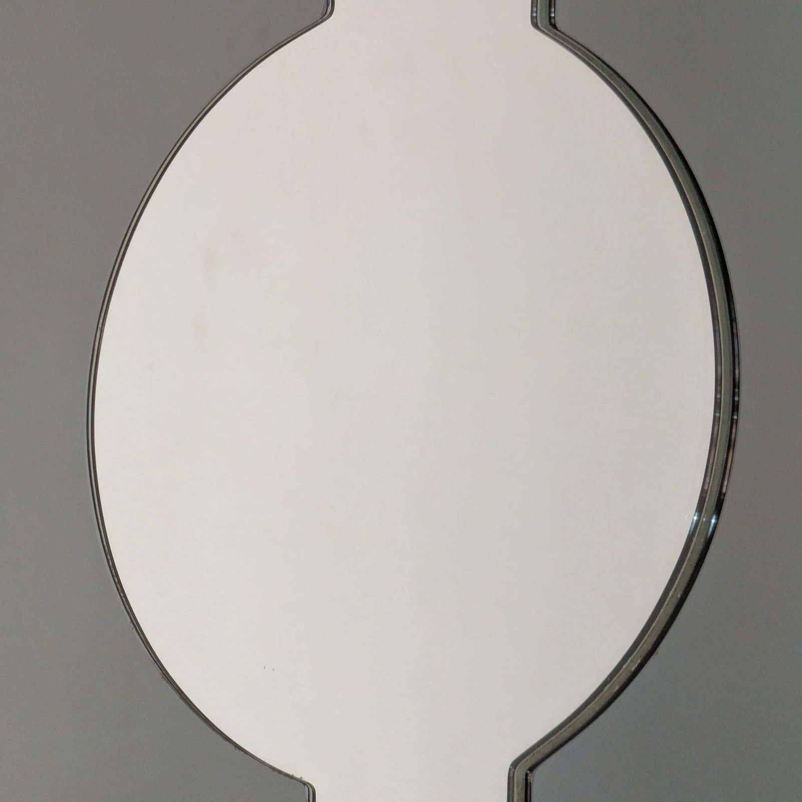 Space Age Italian Smoked Wallmirror Attributed To Cristal Arte, 1970s photo buy
