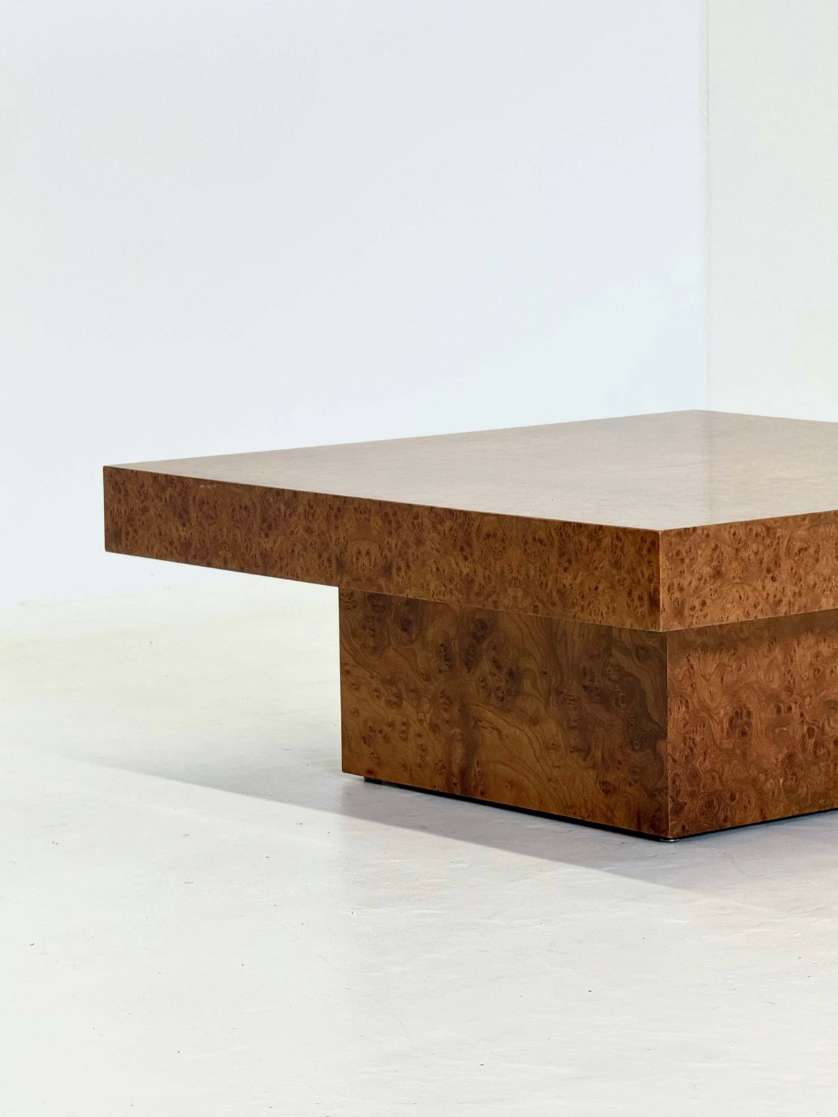 Square Coffee Table By Fratelli Turri With Burl Wood photo Furniture
