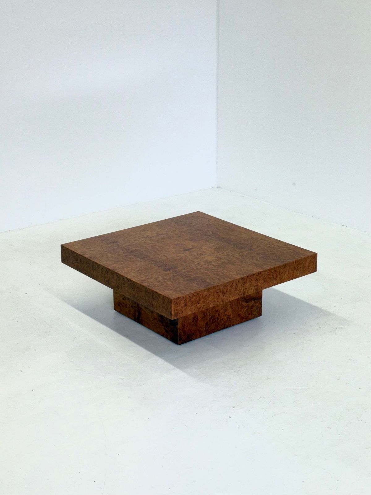 Square Coffee Table By Fratelli Turri With Burl Wood photo 1850.0