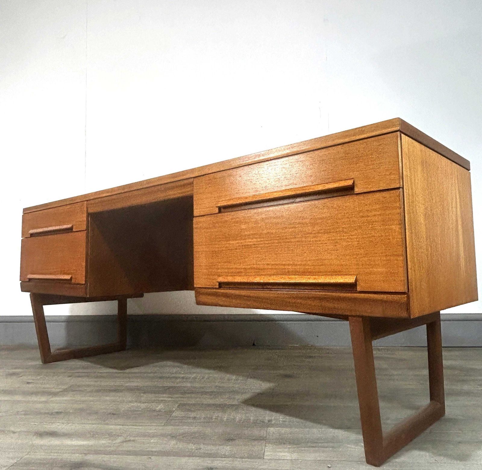 Stylish Mid Century Teak Desk White & Newton 1960's