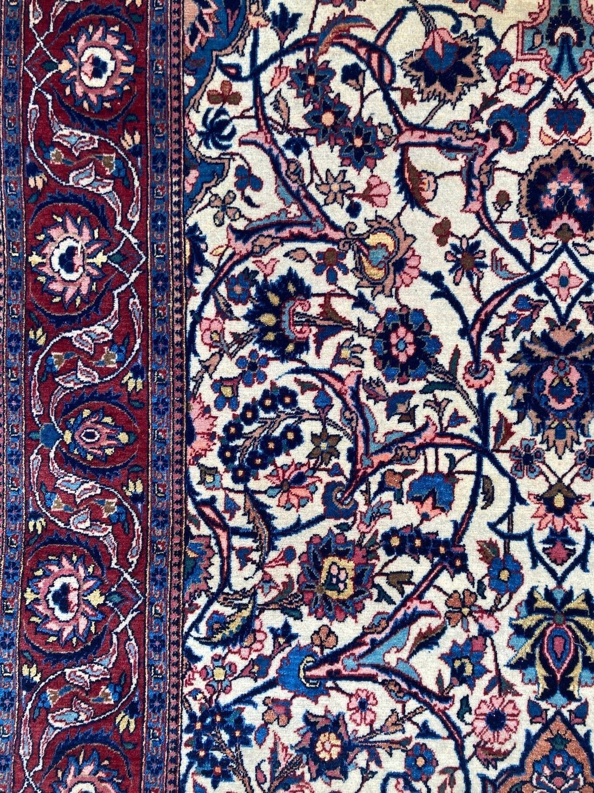 1600.0 Antique Kashan Rug 2.12m X 1.31m photo