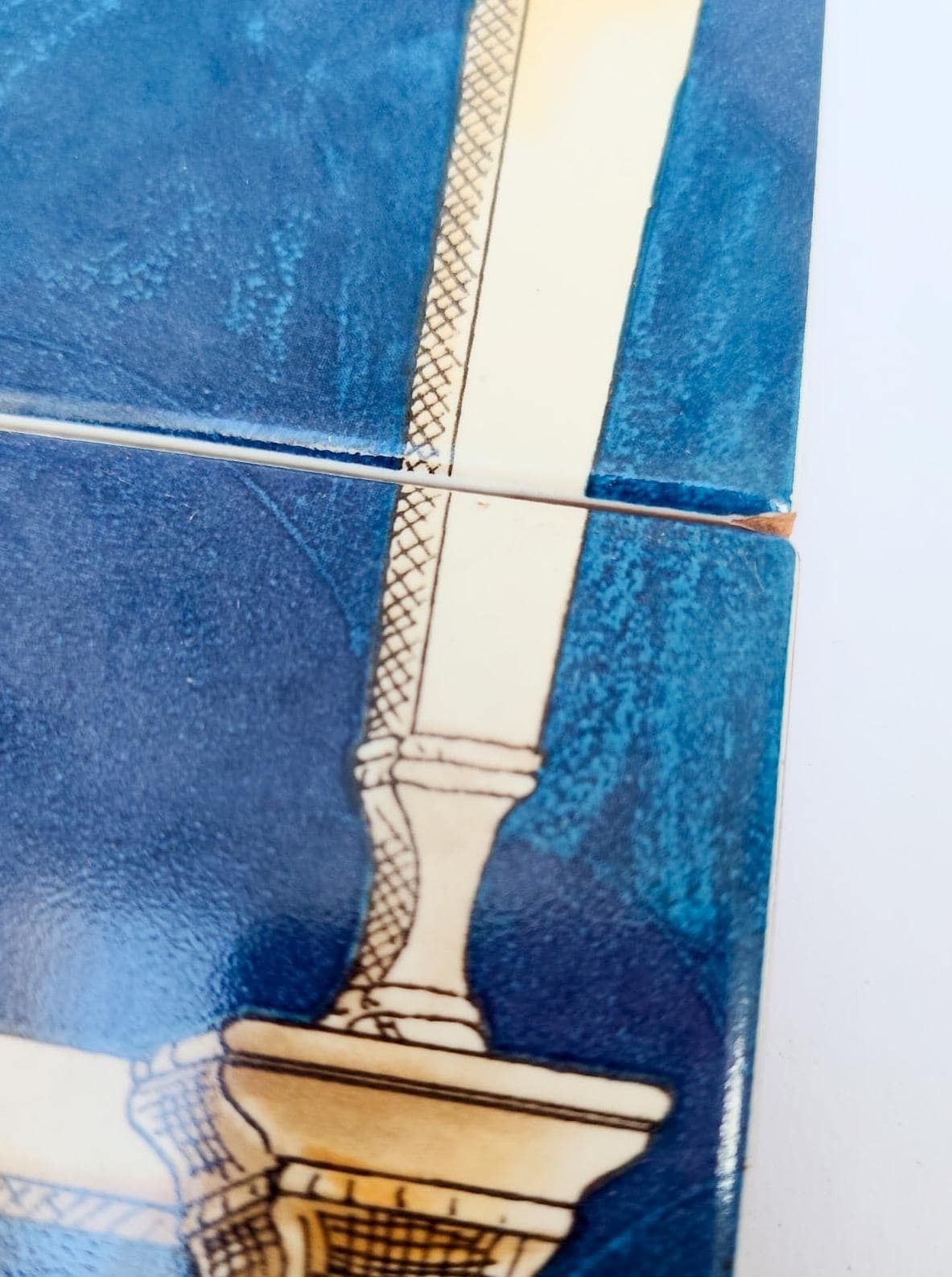 Set Of 4 Tiles Giò Ponti Ceramica Bardelli The House Of The Ephebes 20x20 Cm Tiles photo vintage