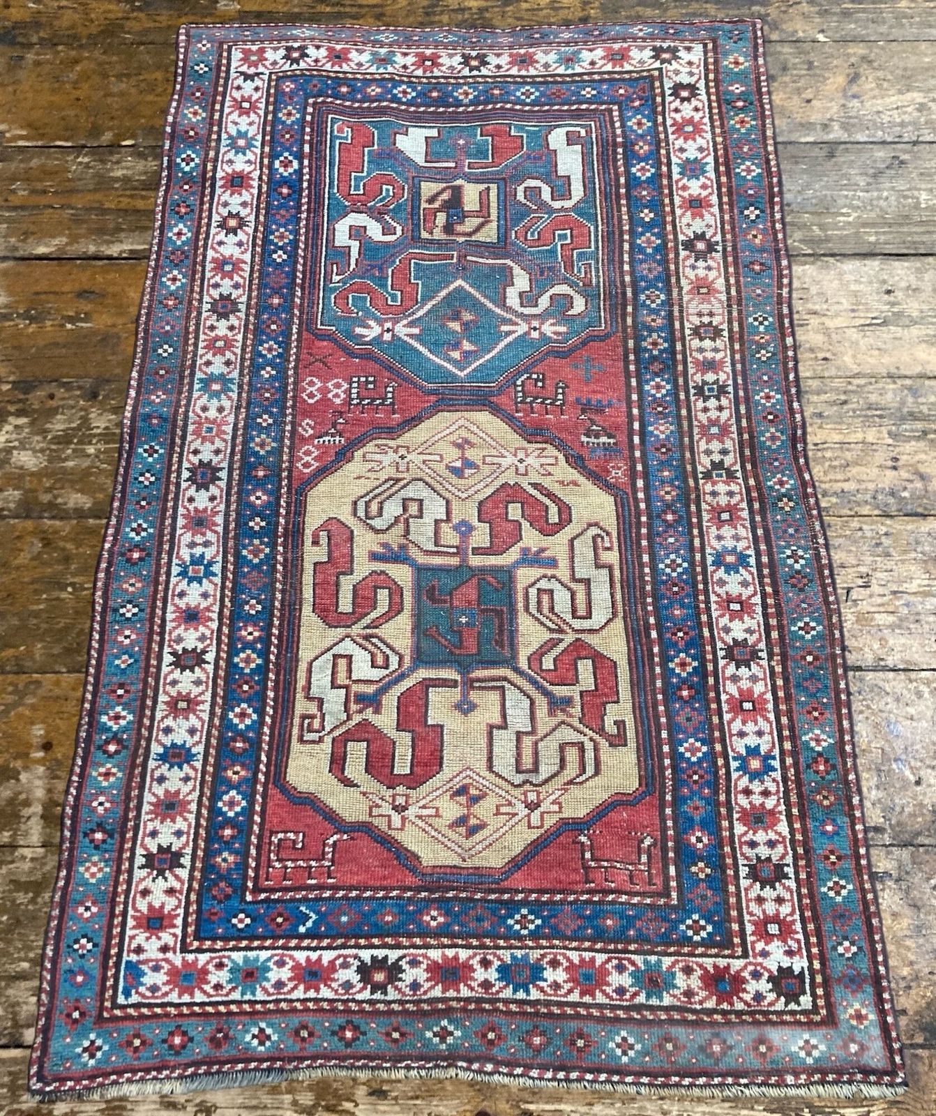 Antique Caucasian Chondoresk Rug 1.94m X 1.17m photo Textiles
