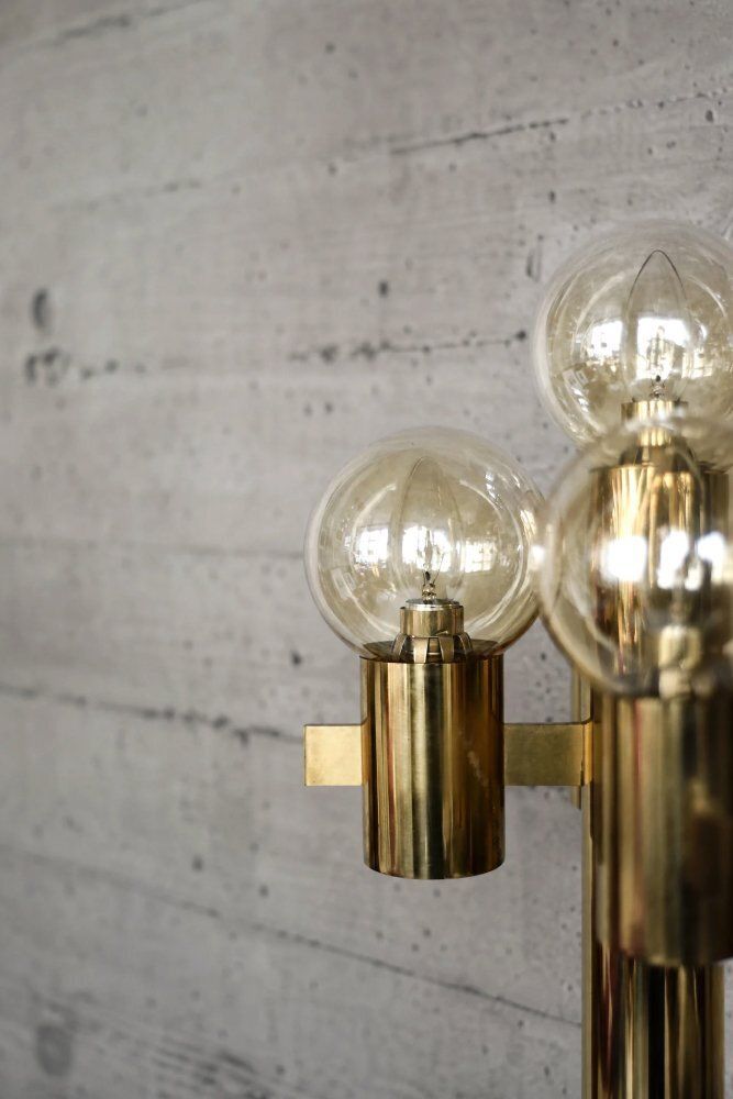 Mid-Century Scandinavian Modern sculptural gouden vloerlamp van Hans Agne Jakobsson voor Hans Agne Jakobsson AB, jaren 1970 photo 3415.0