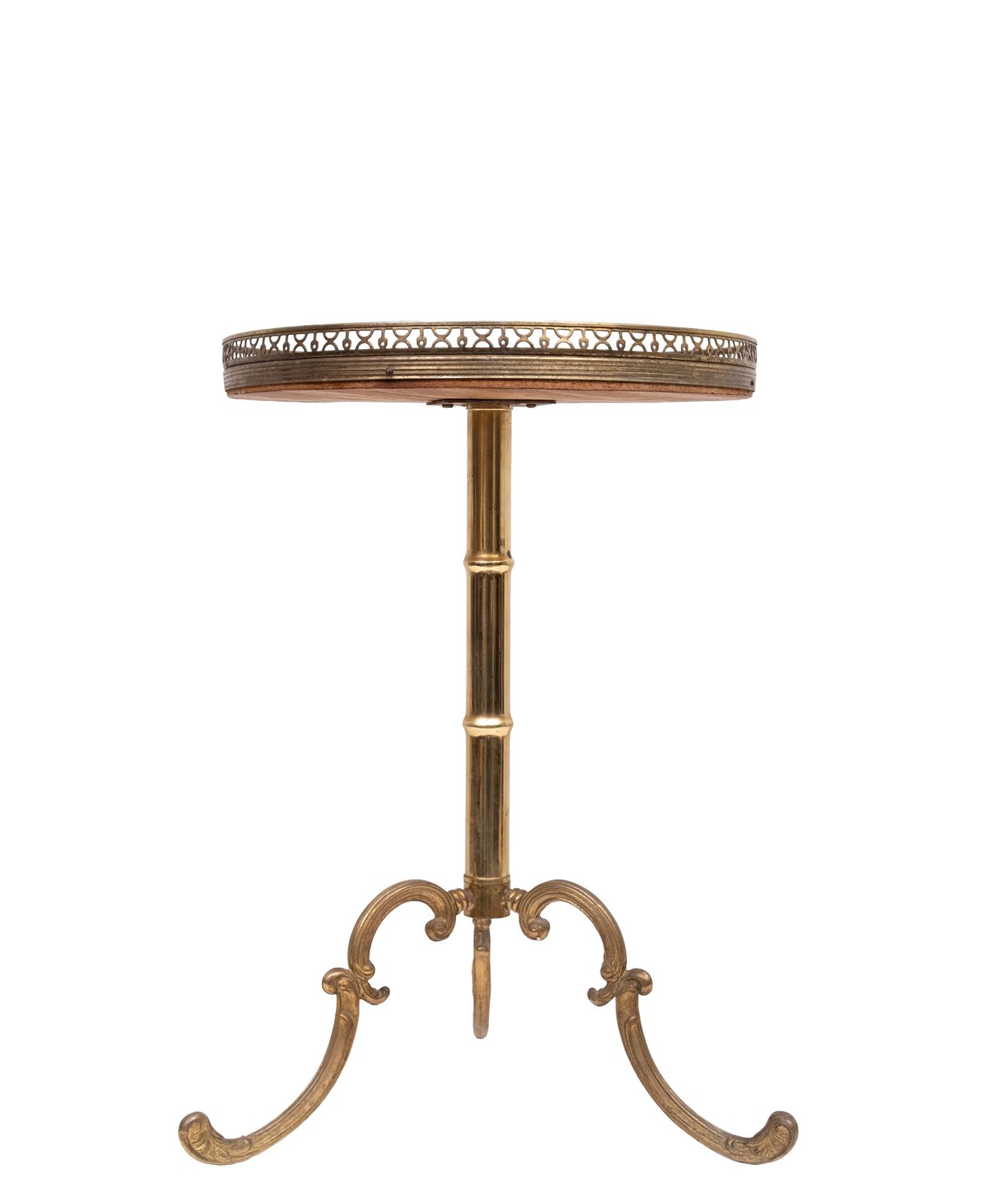 Mid Century Modern Italian 1950s Wood Inlay Side Table photo for sale