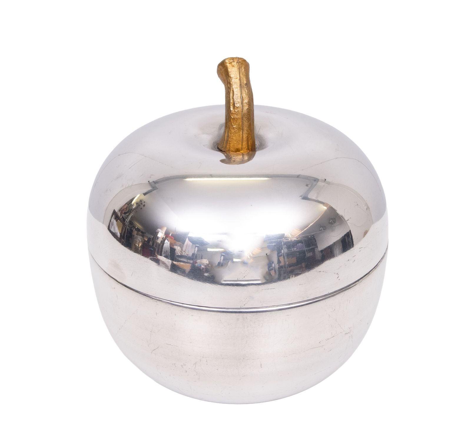 Iconische aluminium ijsemmer in appelvorm, jaren 1970, Italië photo Woonaccessoires