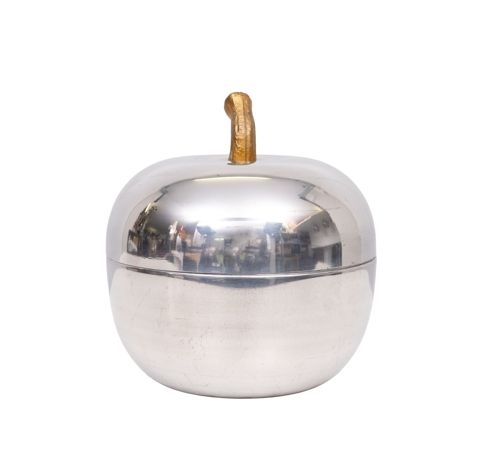 Iconic Aluminum Apple Ice Bucket 1970s Italy photo 390.0