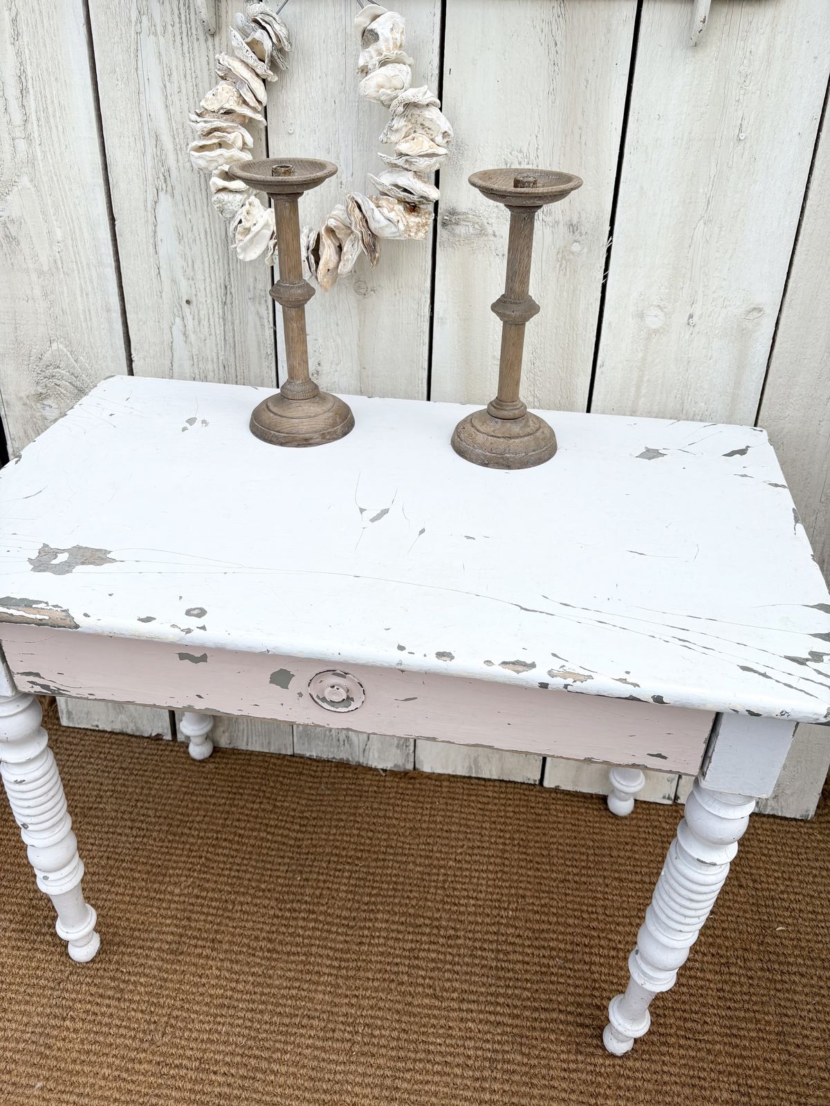 Antique French Painted Table, 19th Century photo for sale