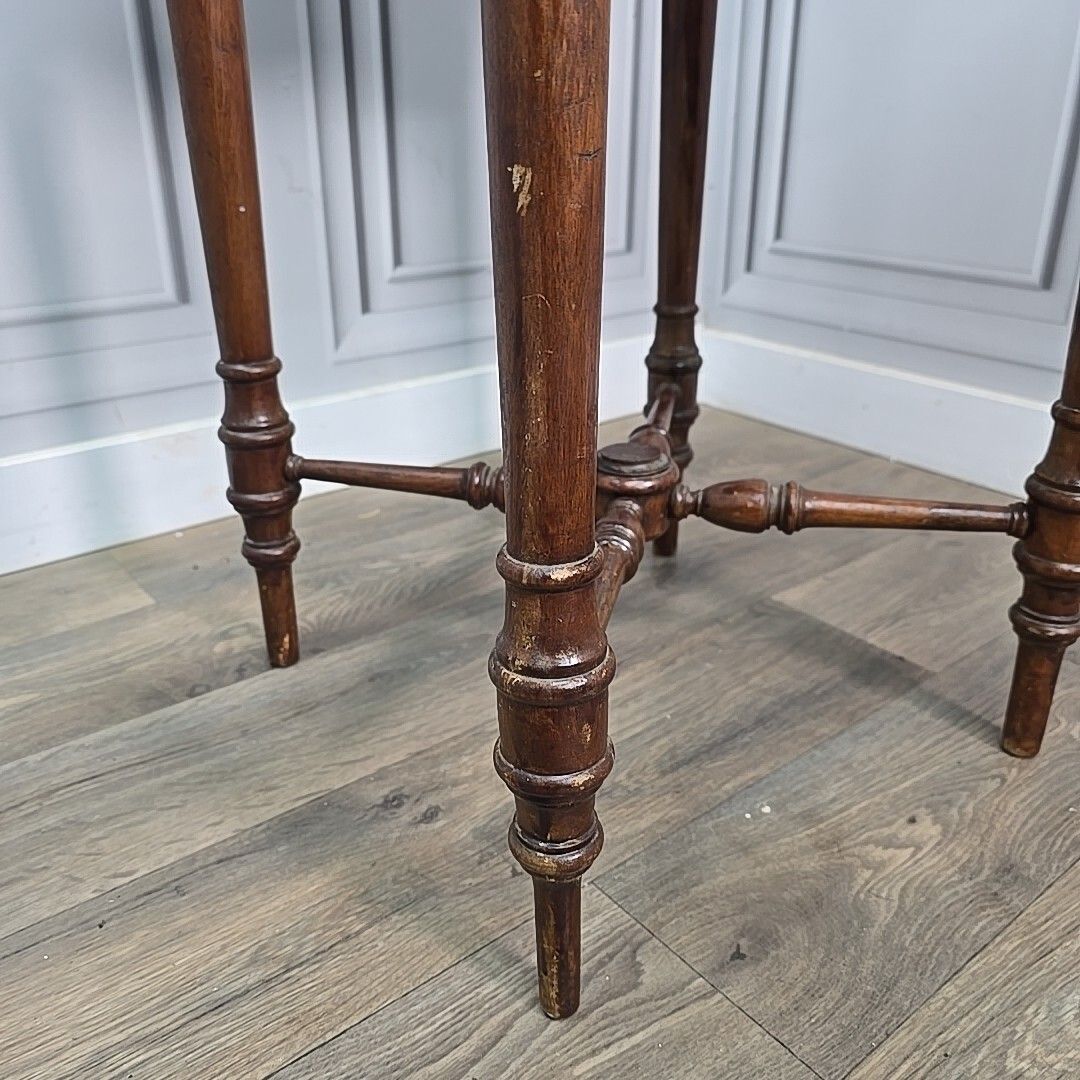 Antique Lamp Side Table Edwardian Early 20th Century Mahogany Occasional Vintage photo vinterior