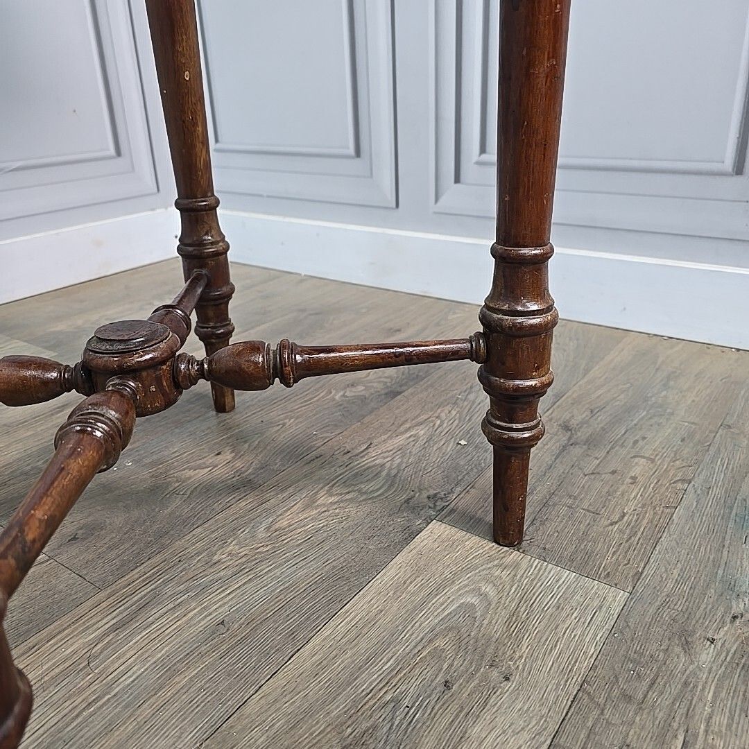 photo vintage Antique Lamp Side Table Edwardian Early 20th Century Mahogany Occasional Vintage