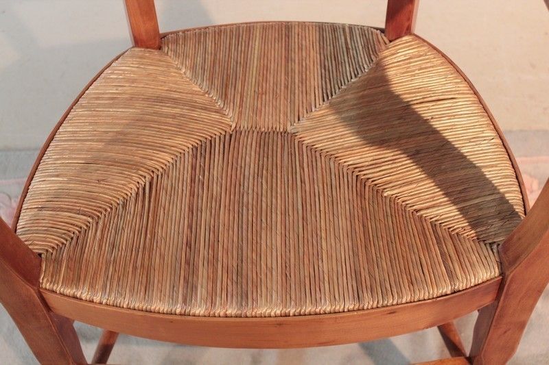 Armchair Straw In Cherry 19th photo 731.3