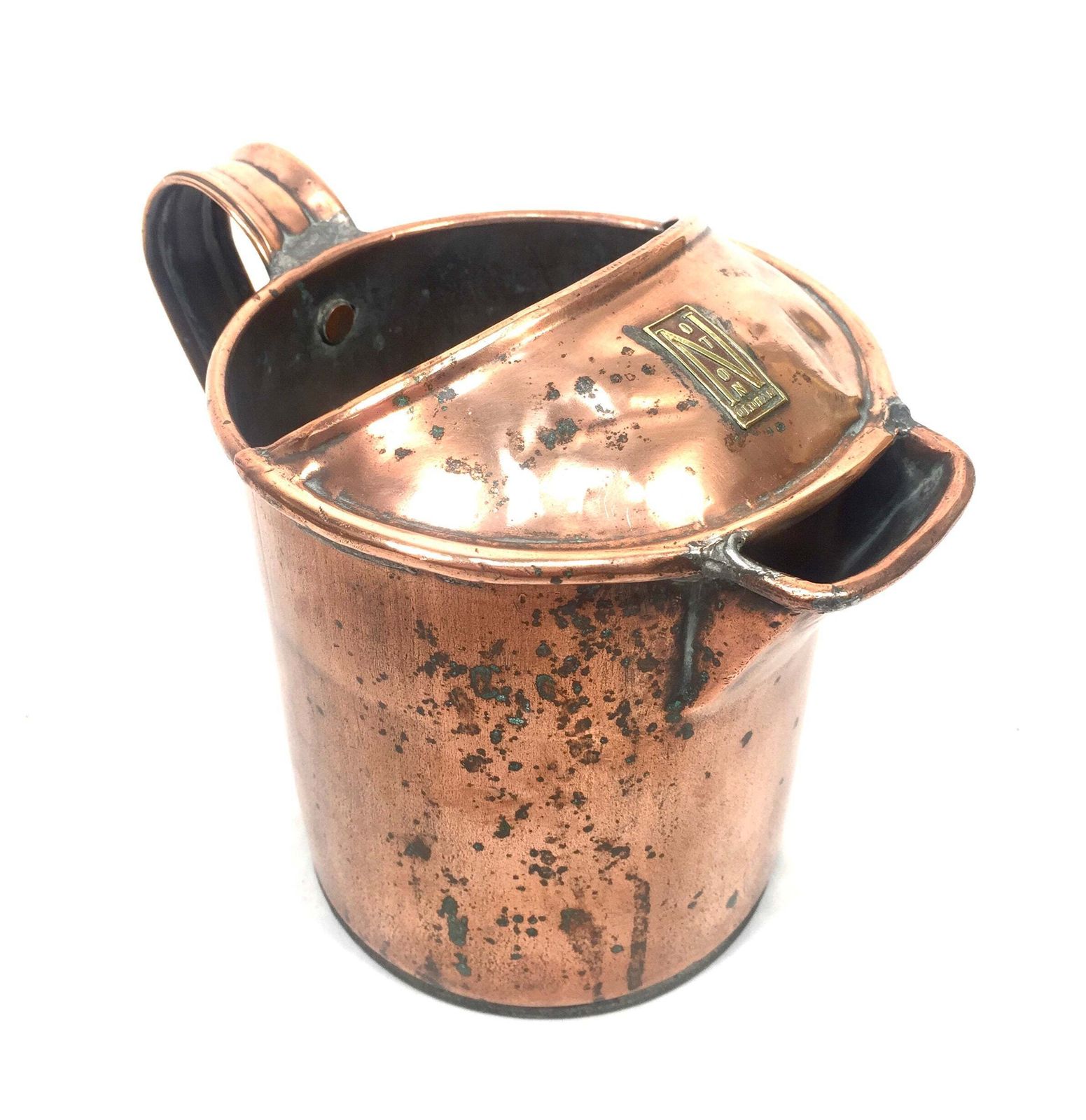 Antique 20th Century S Noton & Sons Copper Pitcher / Handled Water Jug / C.1900