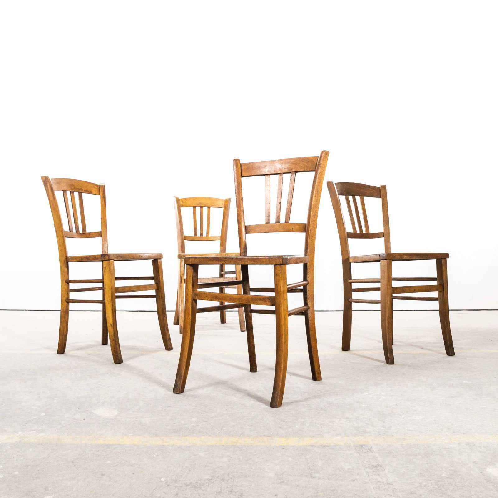 1950's French Farmhouse Dining Chairs With Stamped Numbers photo vinterior