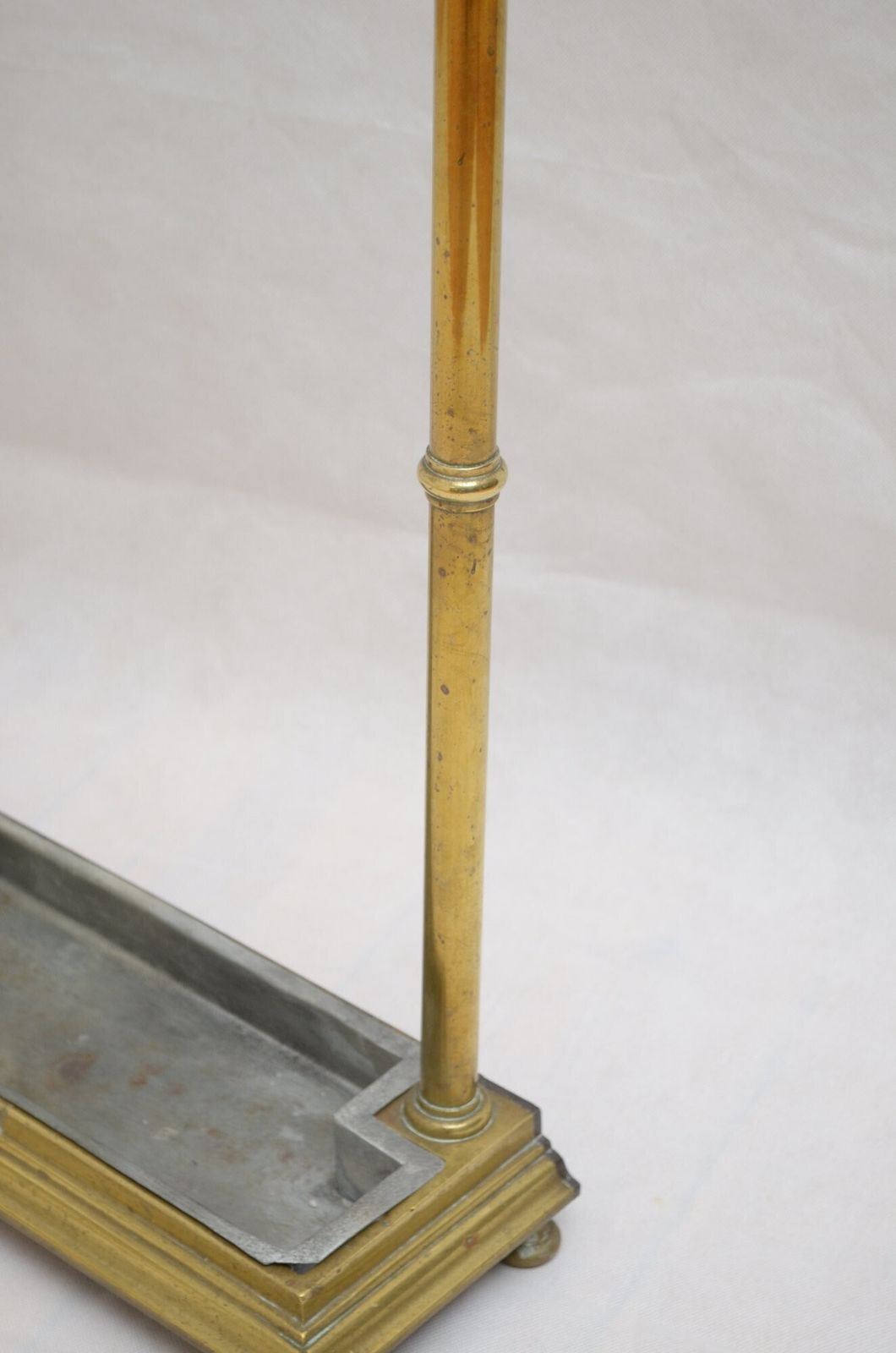 Victorian Brass Umbrella Stand On Bun Feet With A Drip Tray photo buy