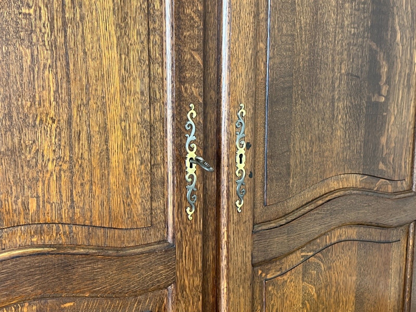 Wardrobe Vintage French Louis XVI Style Four Door Oak Carved Armoire Lot 6081 photo vintage