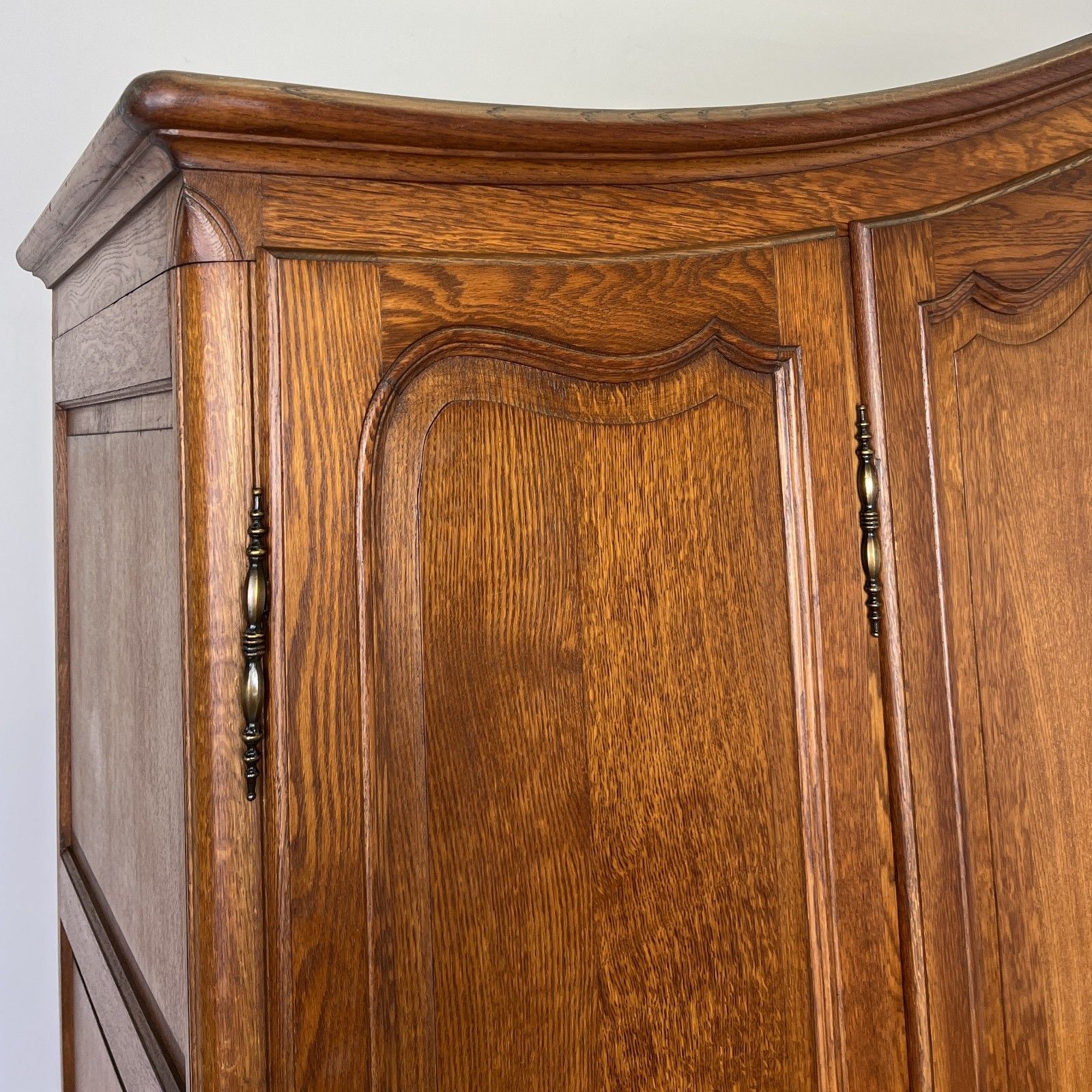 Wardrobe Vintage French Louis XVI Style Four Door Oak Carved Armoire Lot 6080 photo Furniture