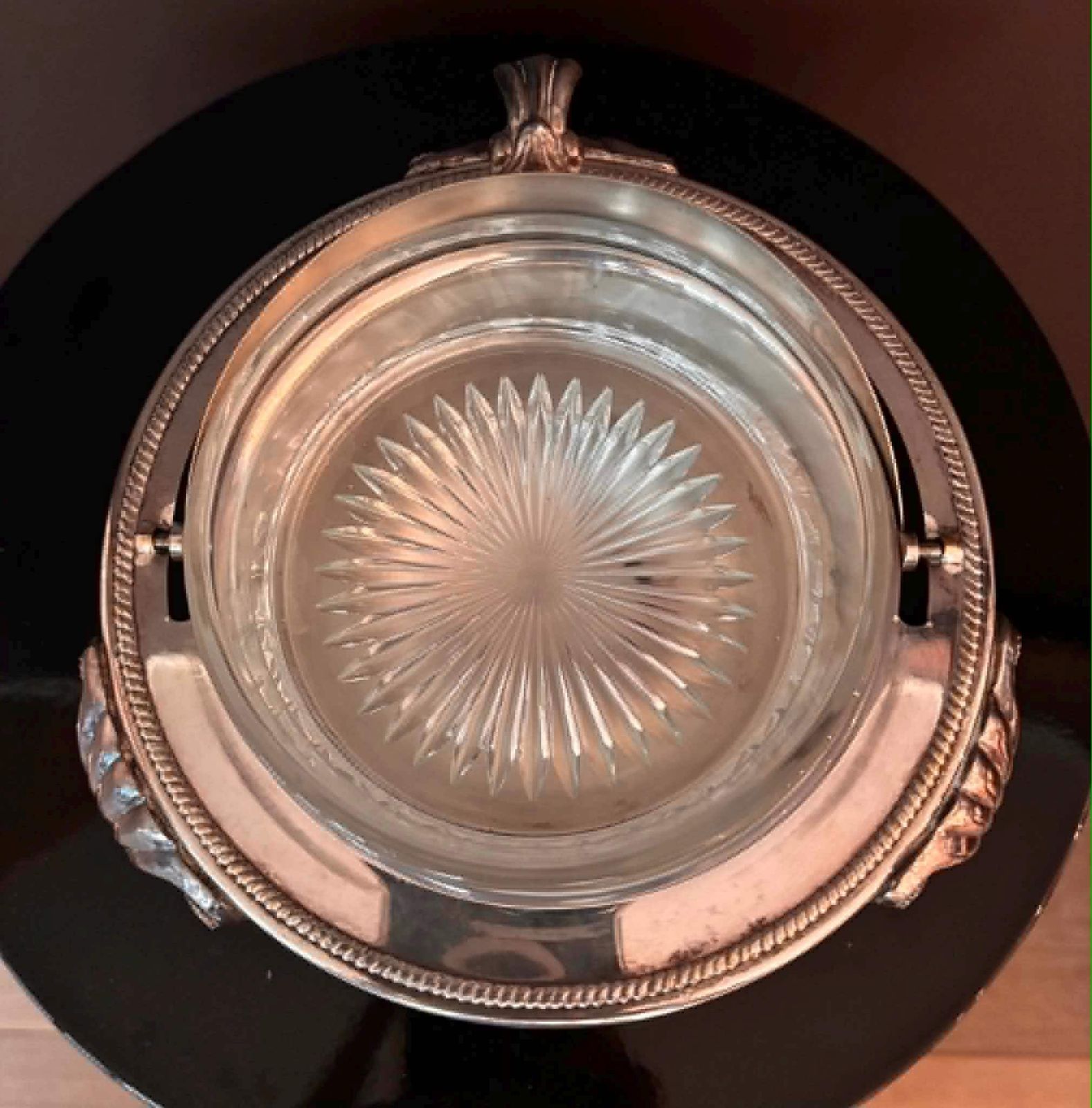 Caviar Dish Butter Dish With Lid Large Roll Top Silver Plated Breakfast Set Vintage Butter Globe Domed Lidded Dish Antique American photo for sale