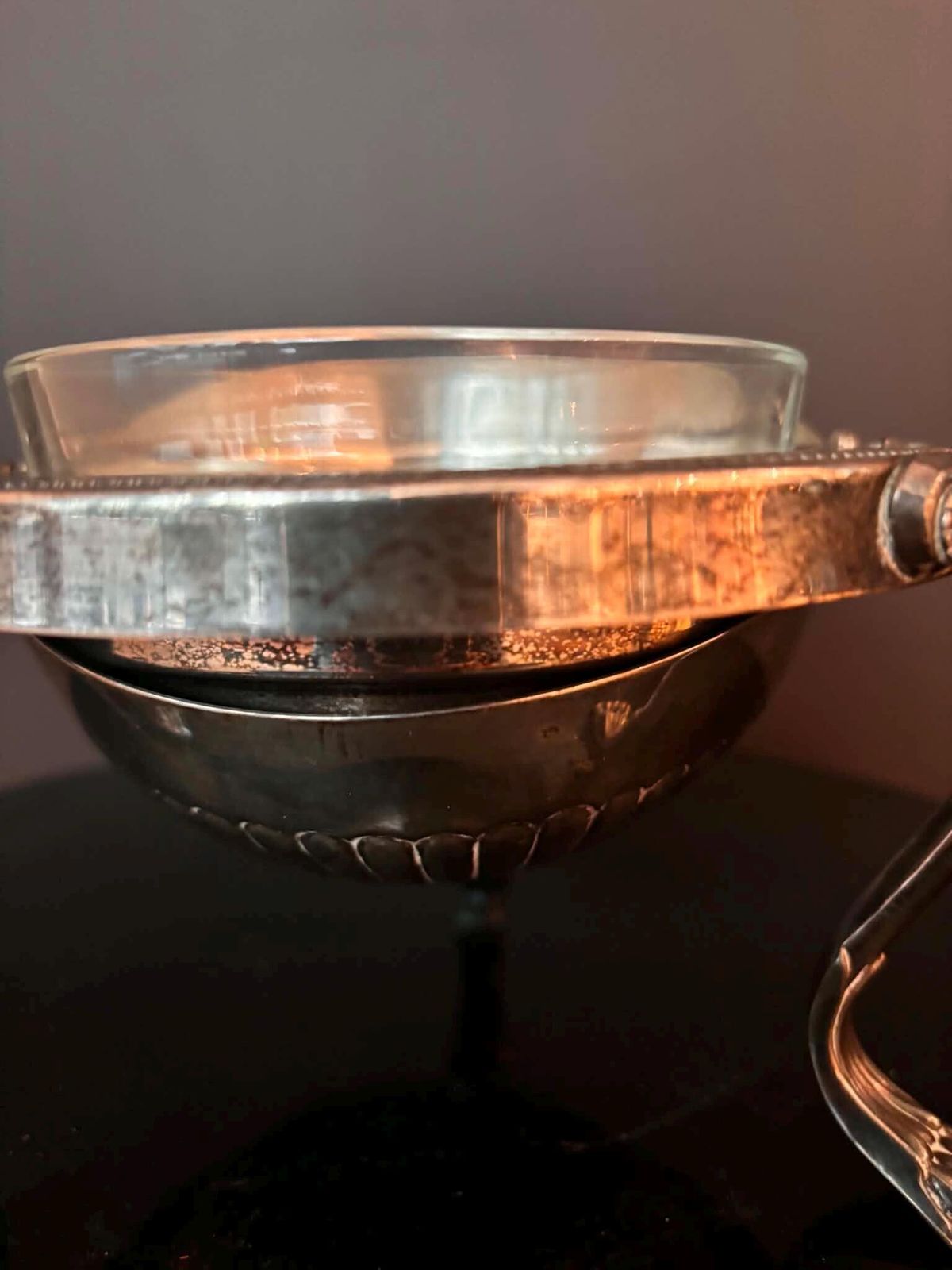 photo vinterior Caviar Dish Butter Dish With Lid Large Roll Top Silver Plated Breakfast Set Vintage Butter Globe Domed Lidded Dish Antique American