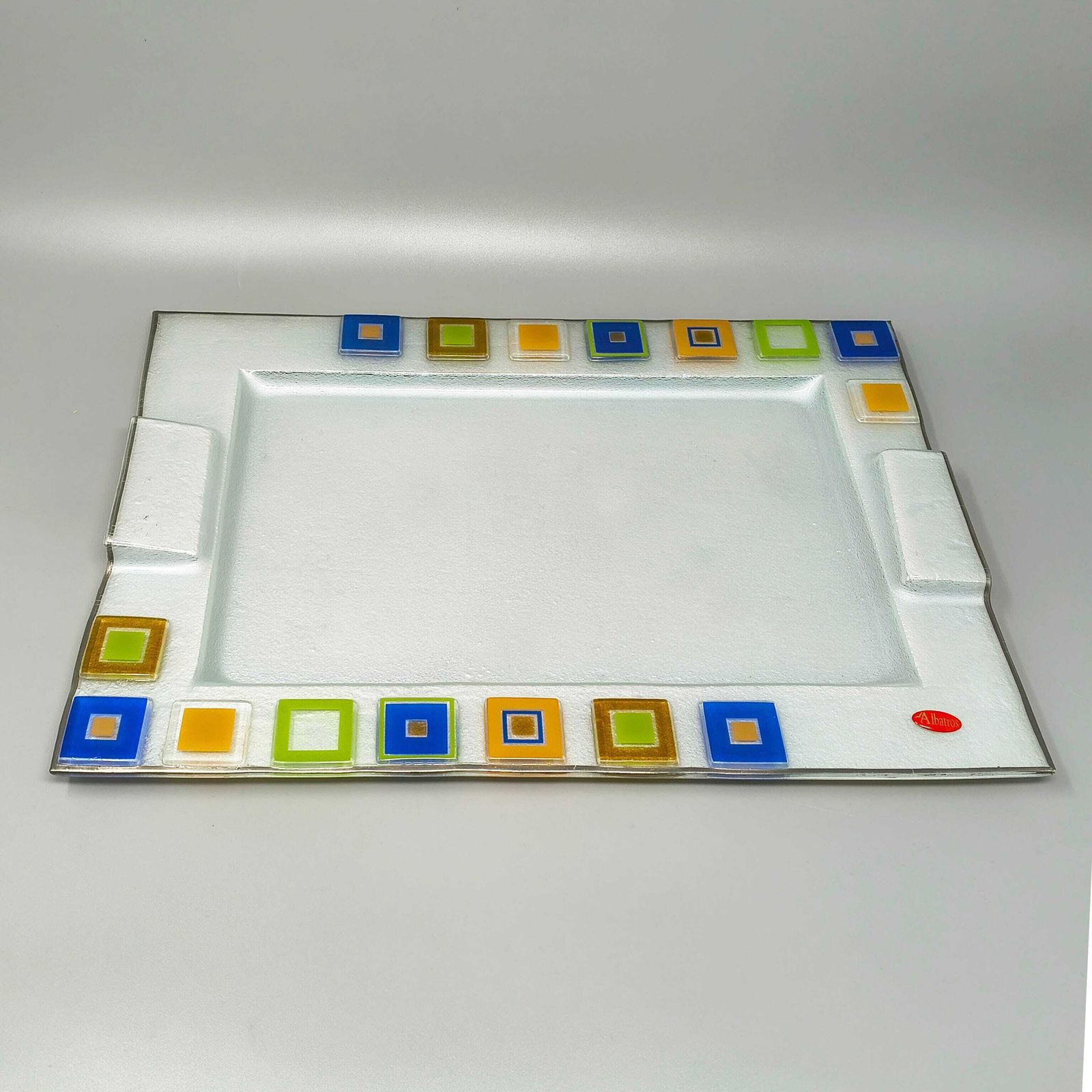 1970s Astonishing Tray By Albatros In Murano Glass. Made In Italy photo 355.0