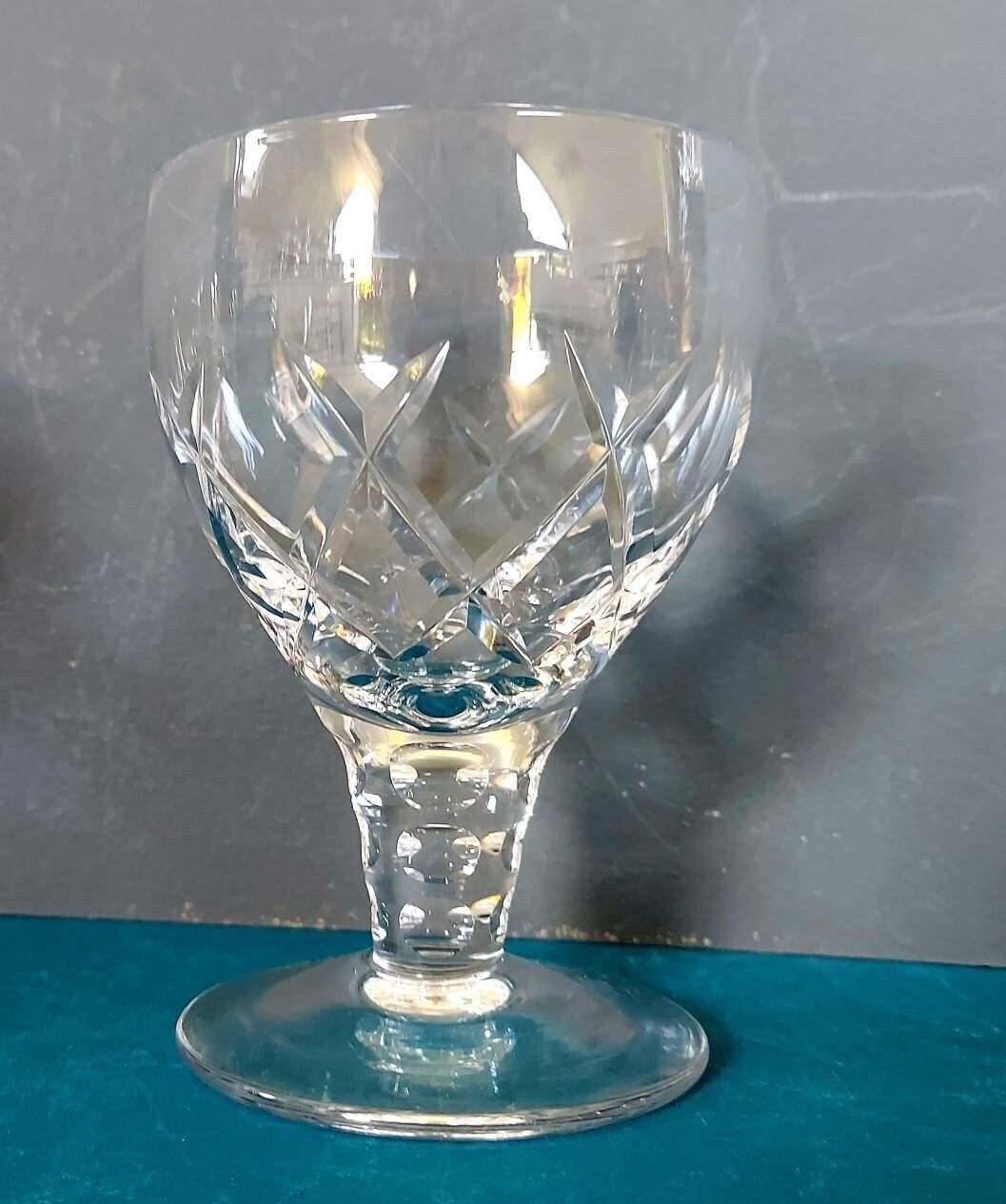 A Beautiful Set Of 4 Vintage Stuart Crystal Beau Small Wine Glasses, Made In England, 1970's photo Home Decor