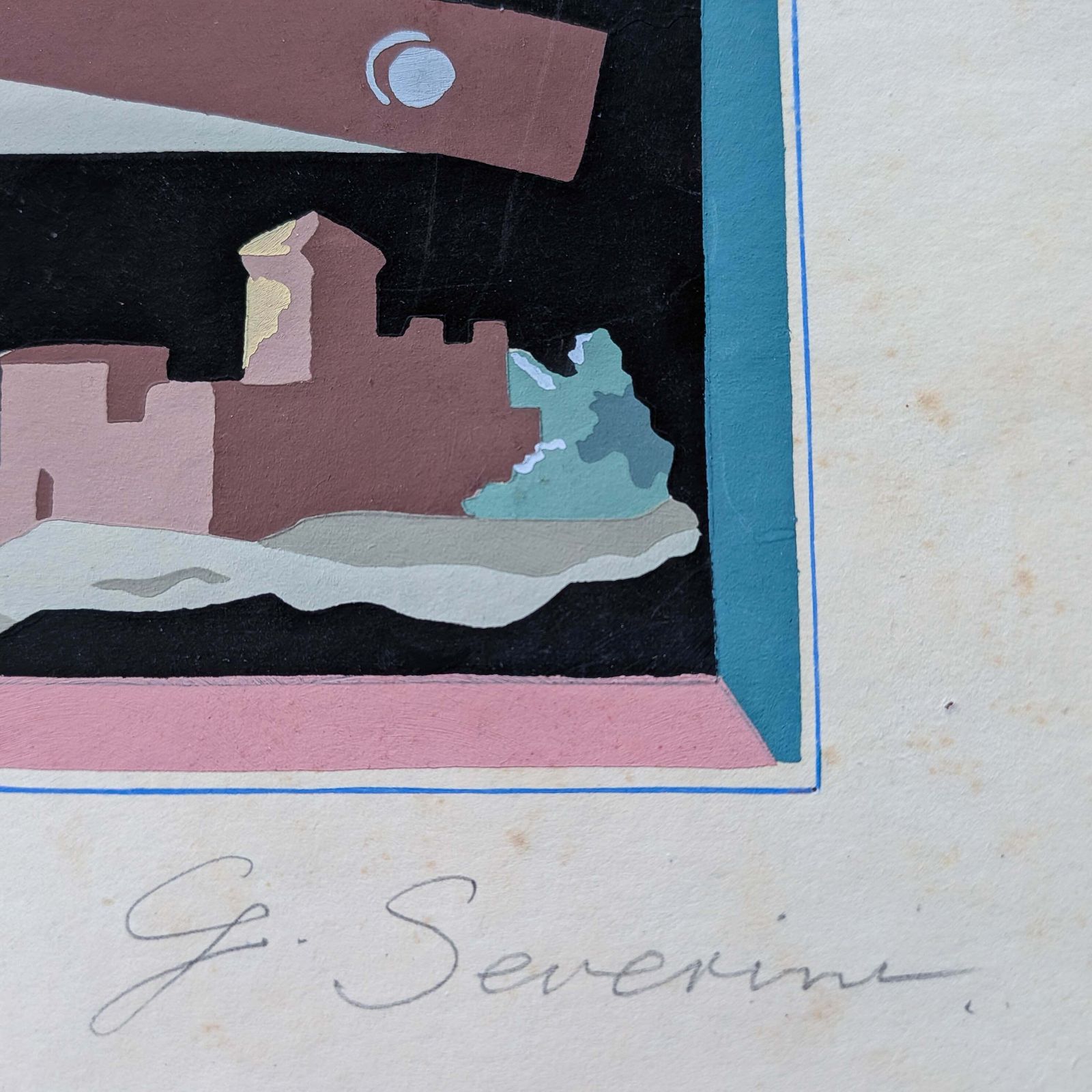 Gino Severini (1883 1966) Original Pochoir Print Still Life With Compass, 1930 photo Art