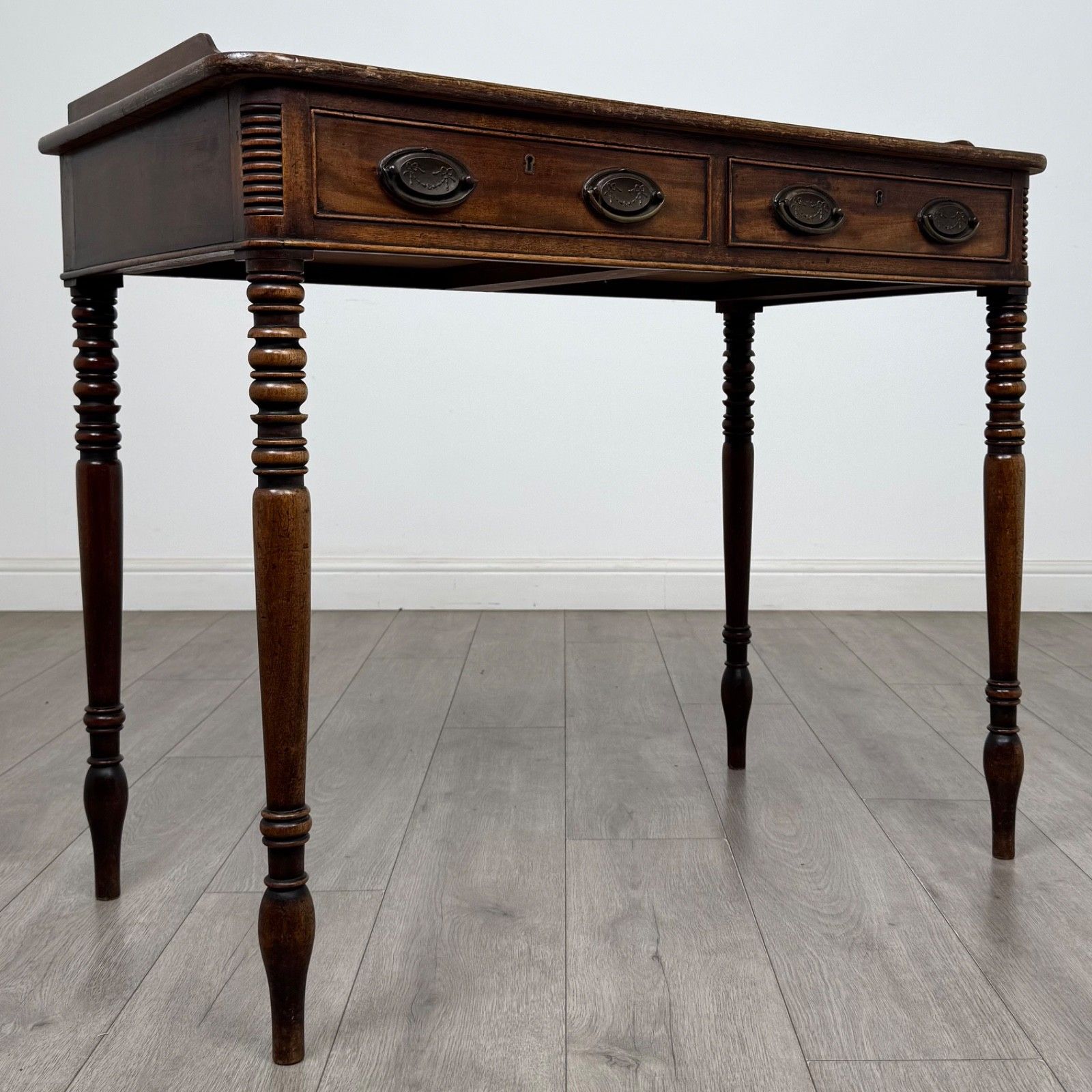 Antique 18th Century Georgian Writing Table In Mahogany ( Af 5693 ) photo vintage