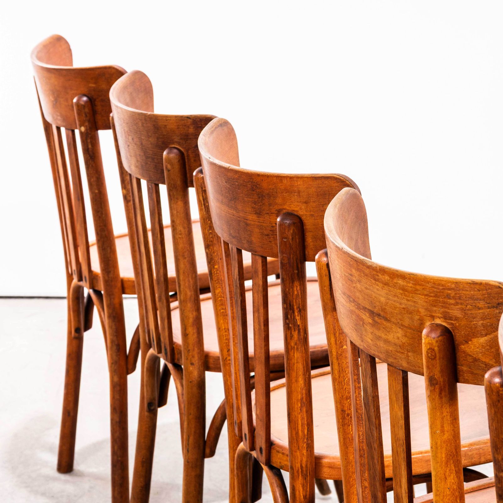 1950's Honey Oak Mahieu Bentwood Dining Chair   Set Of Ten photo vinterior