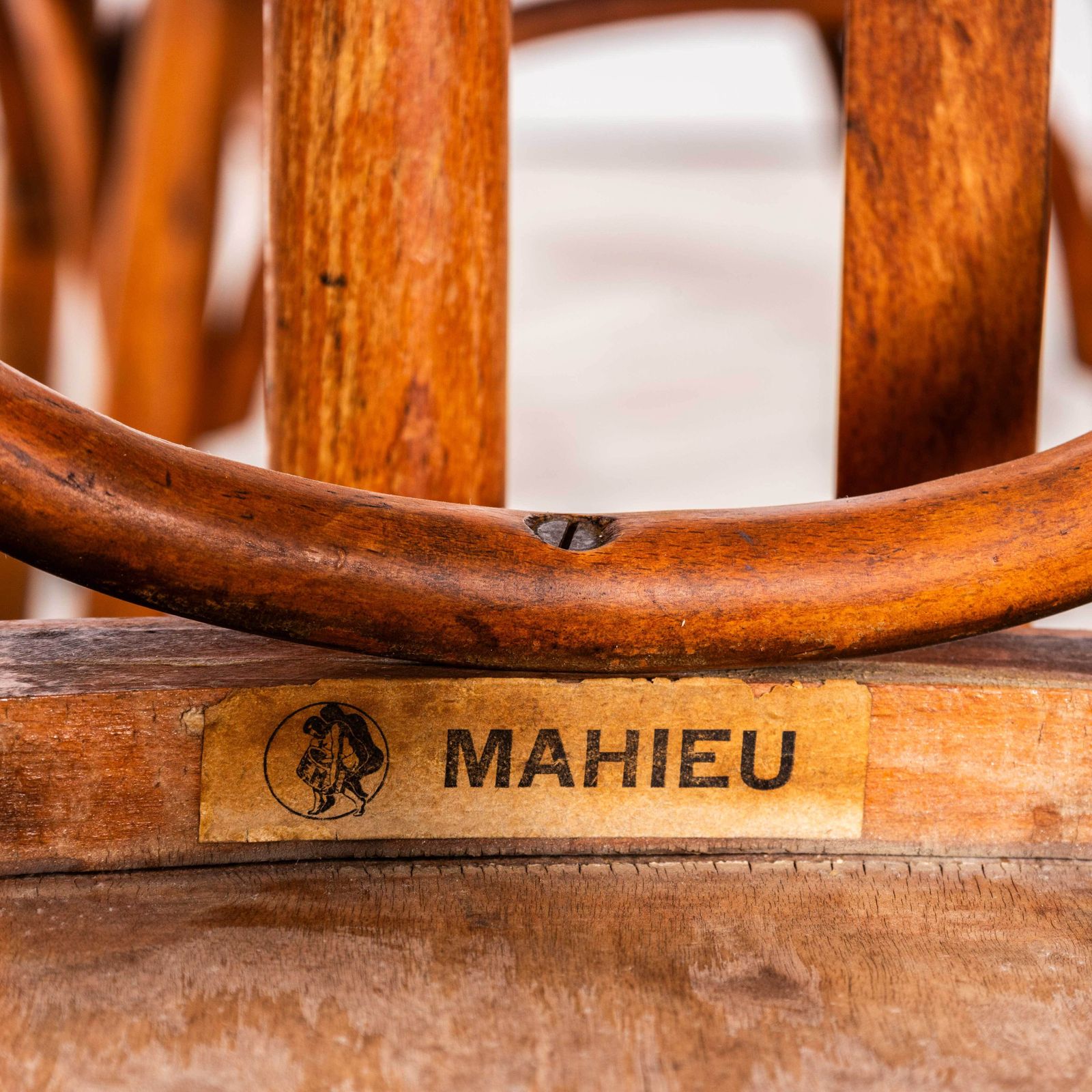 photo for sale 1950's Honey Oak Mahieu Bentwood Dining Chair   Set Of Ten