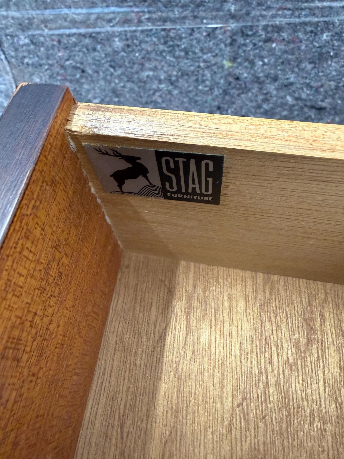 photo for sale Stag Minstrel 3 Over 2 Chest Of Drawers – Original Mahogany Finish