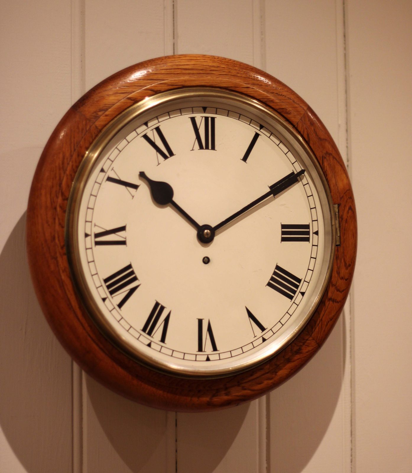 Early 20th Century Oak Dial Clock photo 675.0