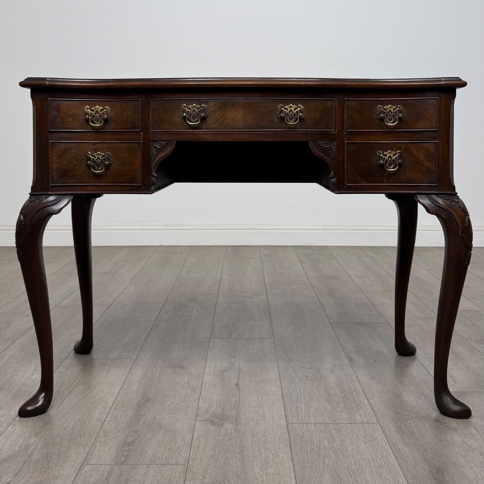 Antique 20th Century Edwardian Writing Table In Mahogany ( Af 5648 )