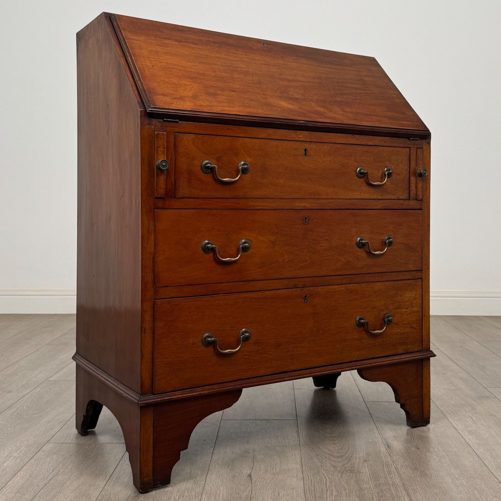 photo furniture Antique 20th Century Edwardian Bureau In Mahogany ( Af 5686 )