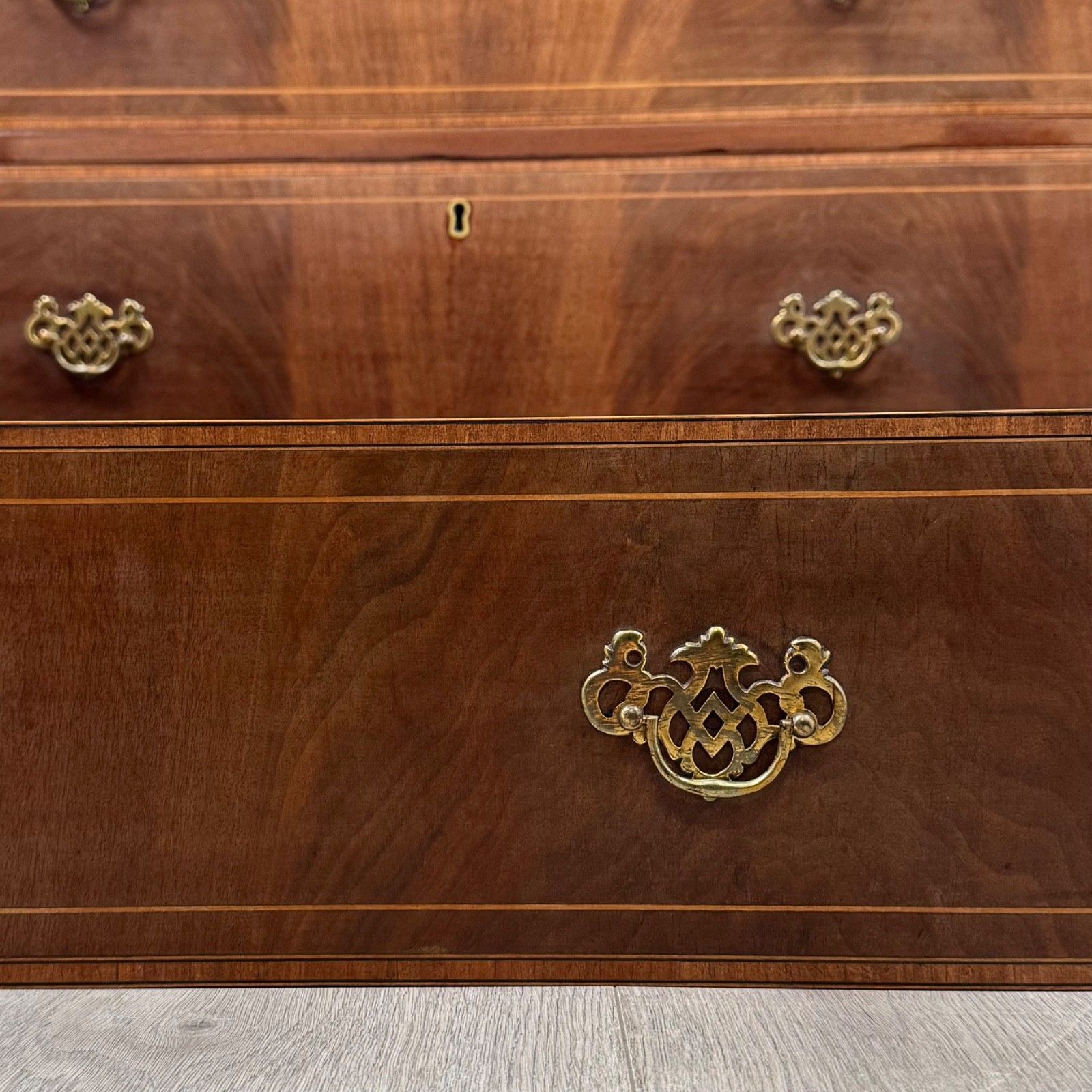 Furniture Antique 18th Century Georgian Chest Of Drawers In Mahogany ( Af 5672 ) photo