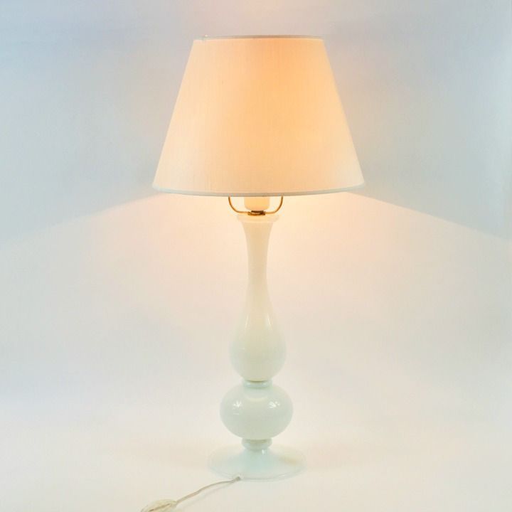 Lampe de table mid-century en verre de Murano Barovier & Toso, étiquetée, Italie, années 1940/1950 photo Luminaires