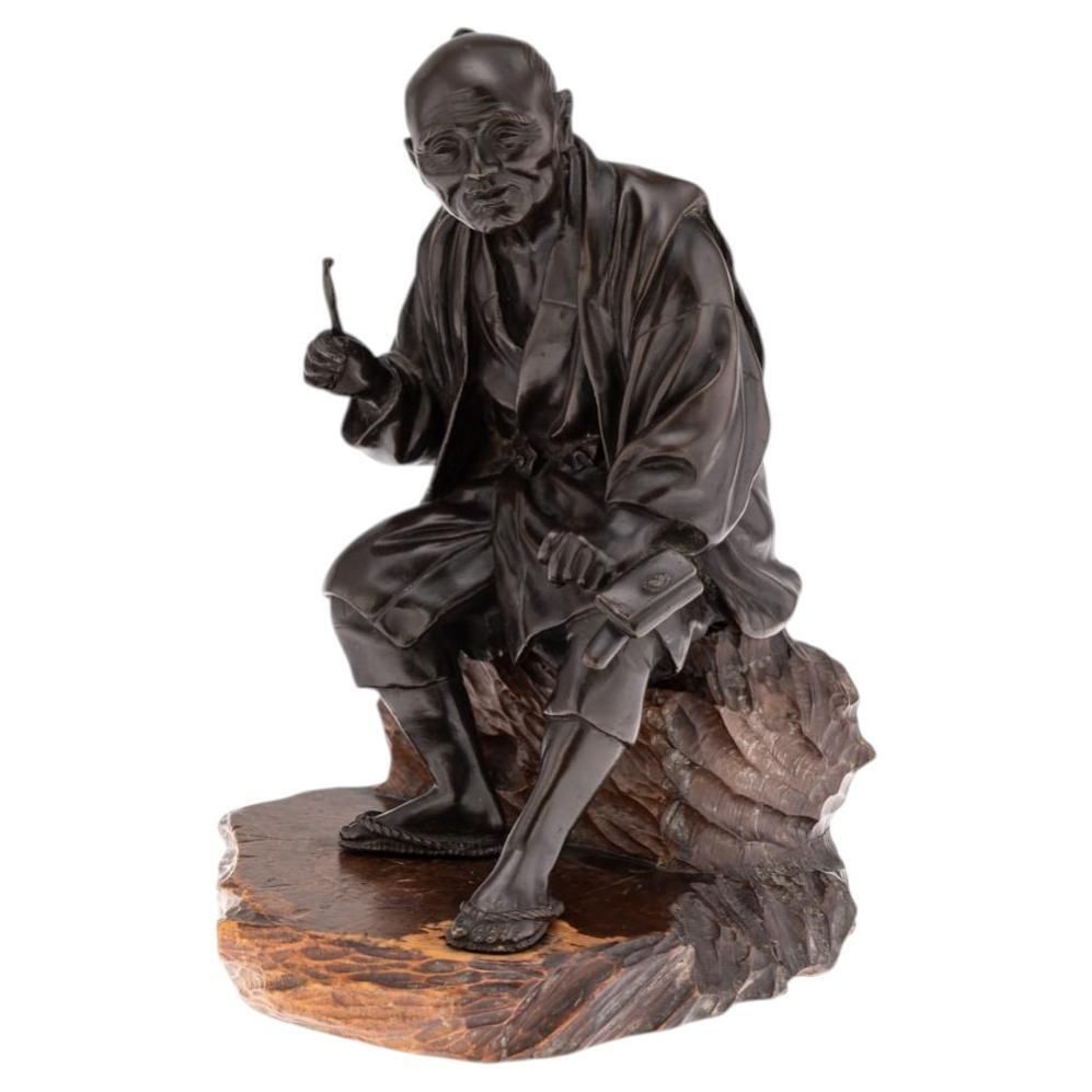 Antique 19th Century Japanese Meiji Period Bronze Okimono