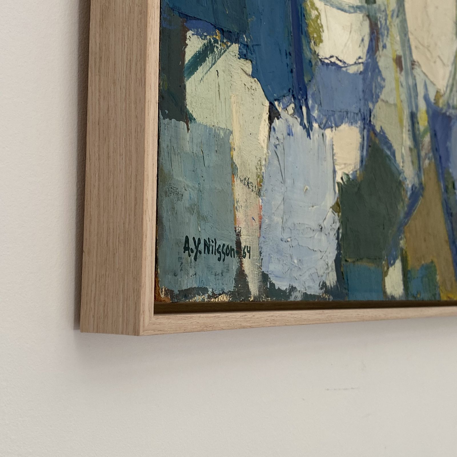 Mid Century Swedish Abstract Painting By Arthur Y Nilsson photo buy