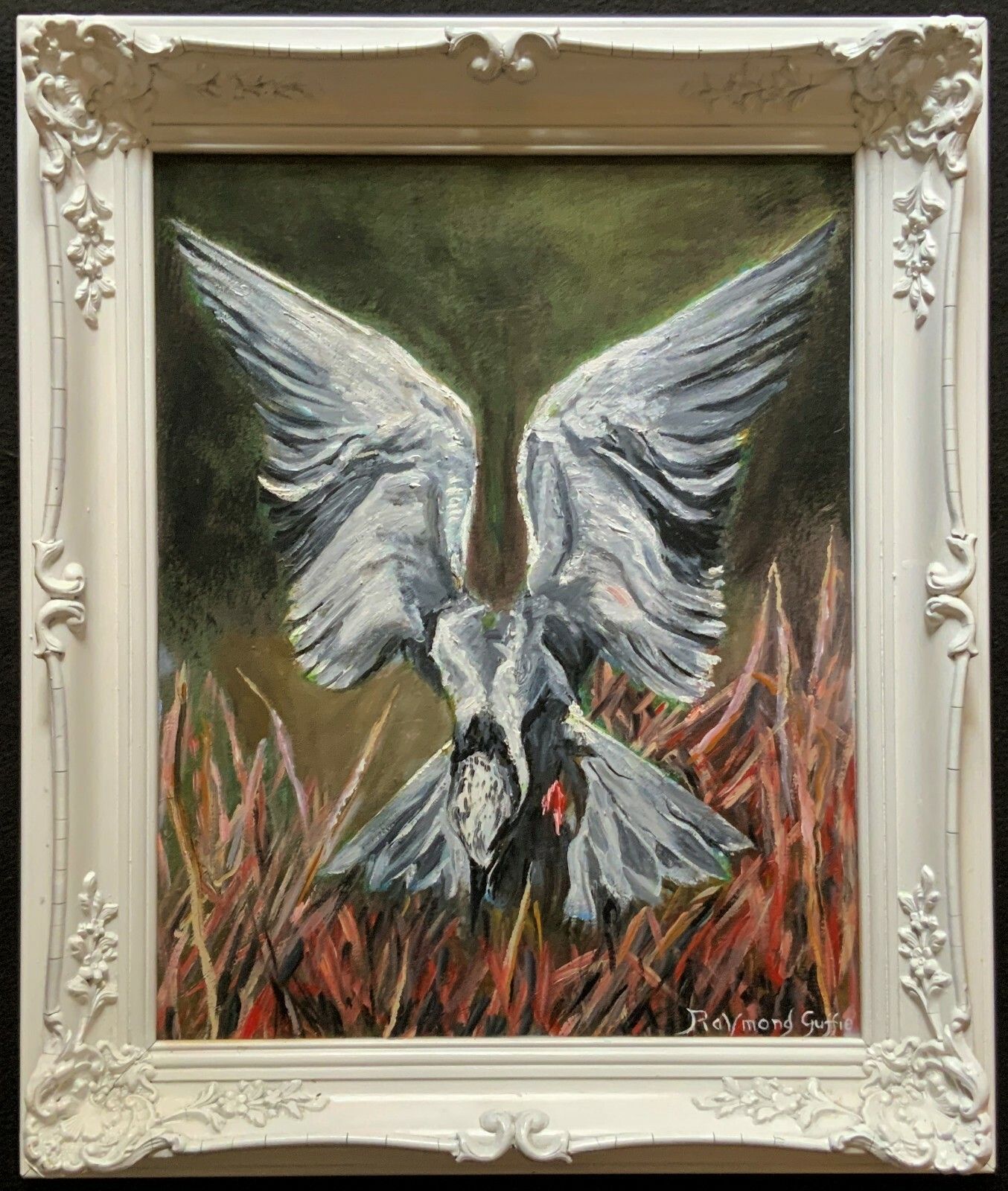 'Angel Of Nature' Original Contemporary Bird Of Prey Portrait Oil Painting