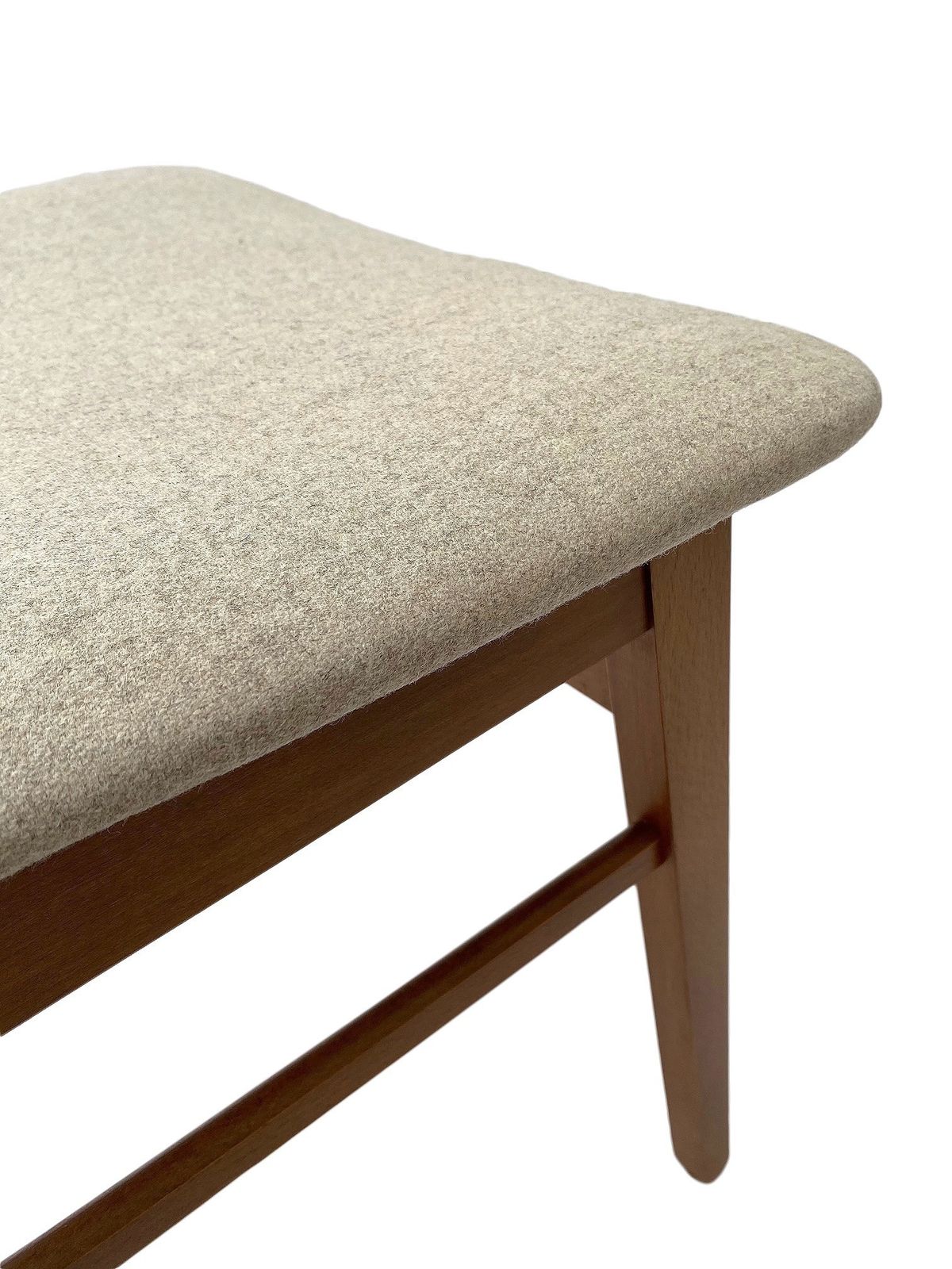 Danish Farstrup Set Of 6 Teak And Beech Cream Wool Dining Chairs Mid Century 1960s photo vintage