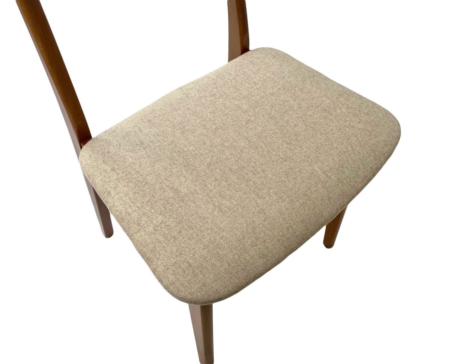 1450.0 Danish Farstrup Set Of 6 Teak And Beech Cream Wool Dining Chairs Mid Century 1960s photo