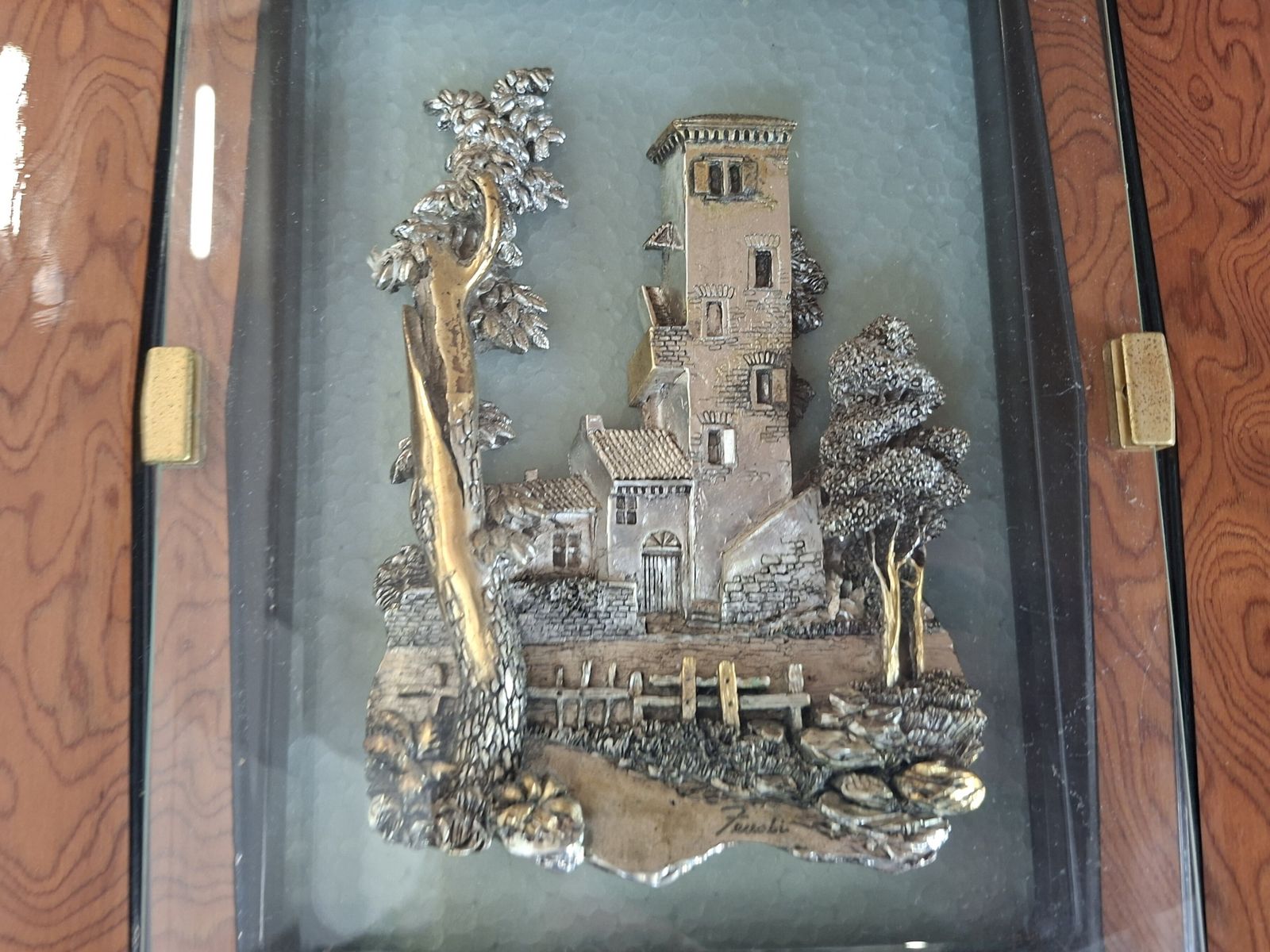 Trittico D’arte Alessandro Zenobi – Altorilievi In Argento 999 E Oro 24kt In Radica E Cristallo photo Art