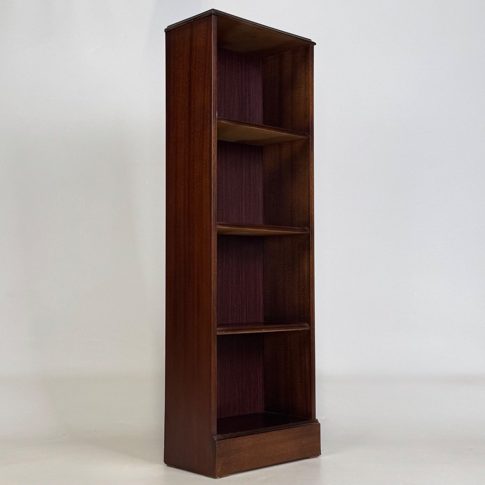 photo furniture Antique 20th Century Narrow Open Bookcase In Mahogany ( Af 5631 )