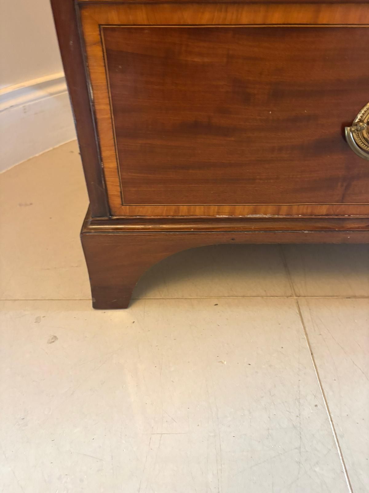 Antique Mahogany Satinwood Inlaid Housekeepers Wardrobe photo vinterior