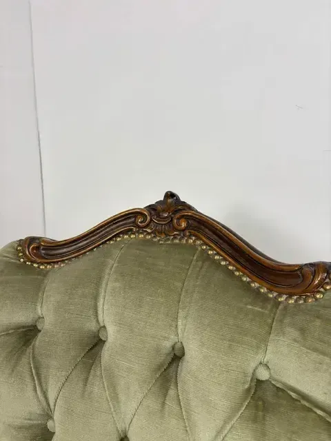 photo furniture Pair Of Reproduction Upholstered Bedroom Chairs