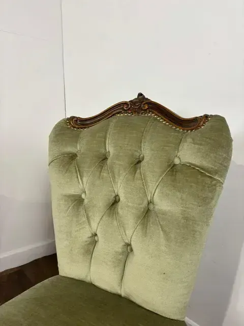 photo buy Pair Of Reproduction Upholstered Bedroom Chairs