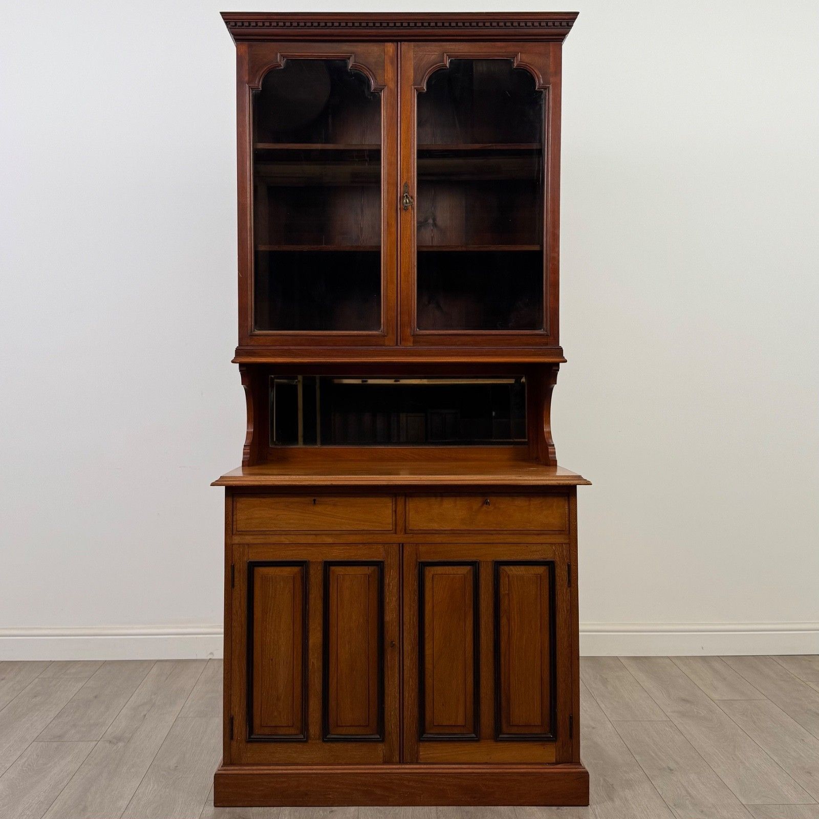 Antique 20th Century Edwardian Bookcase In Walnut ( Af 5660 ) photo furniture