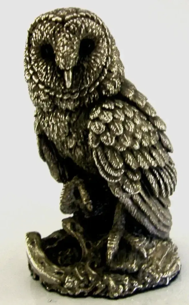 Sterling Silver Barn Owl Bird Figure 1998 Animal 84g photo furniture