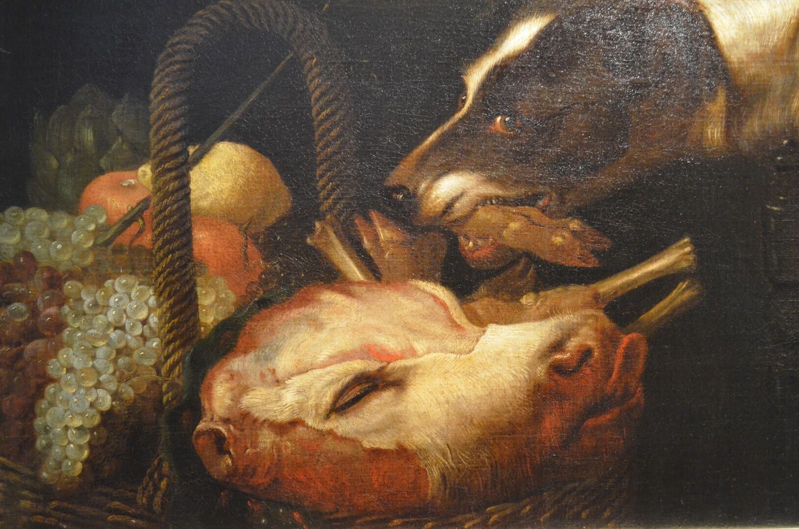 Dogs Stealing Food From A Basket Oil Painting By Frans Snyders photo 29500.0